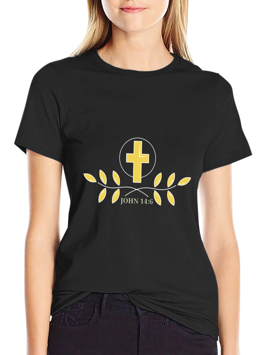 Faith-Based Black T-Shirt - John 14:6 Design