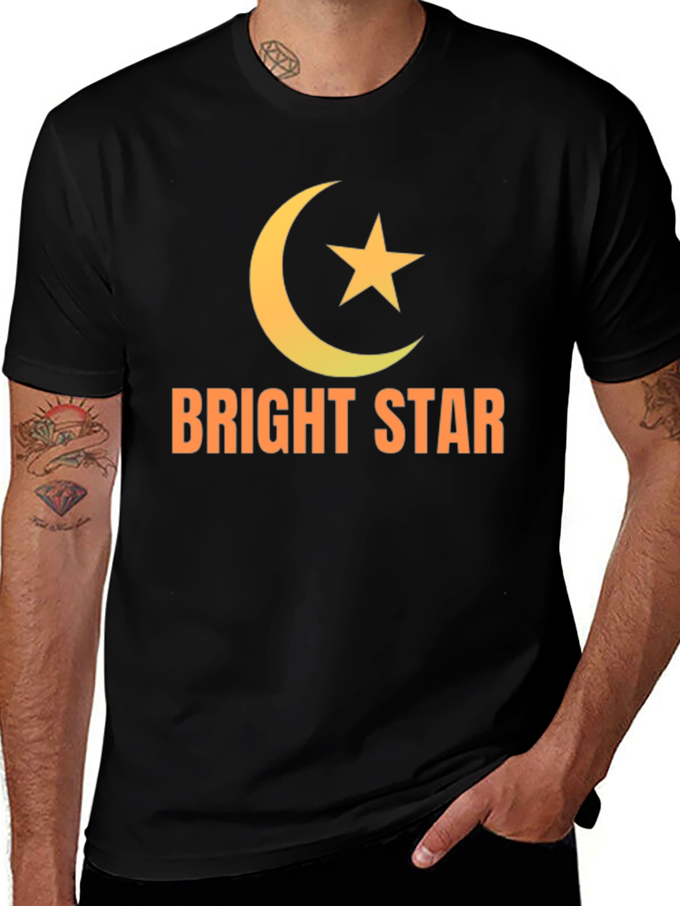 Bright Star Graphic T-Shirt - Black