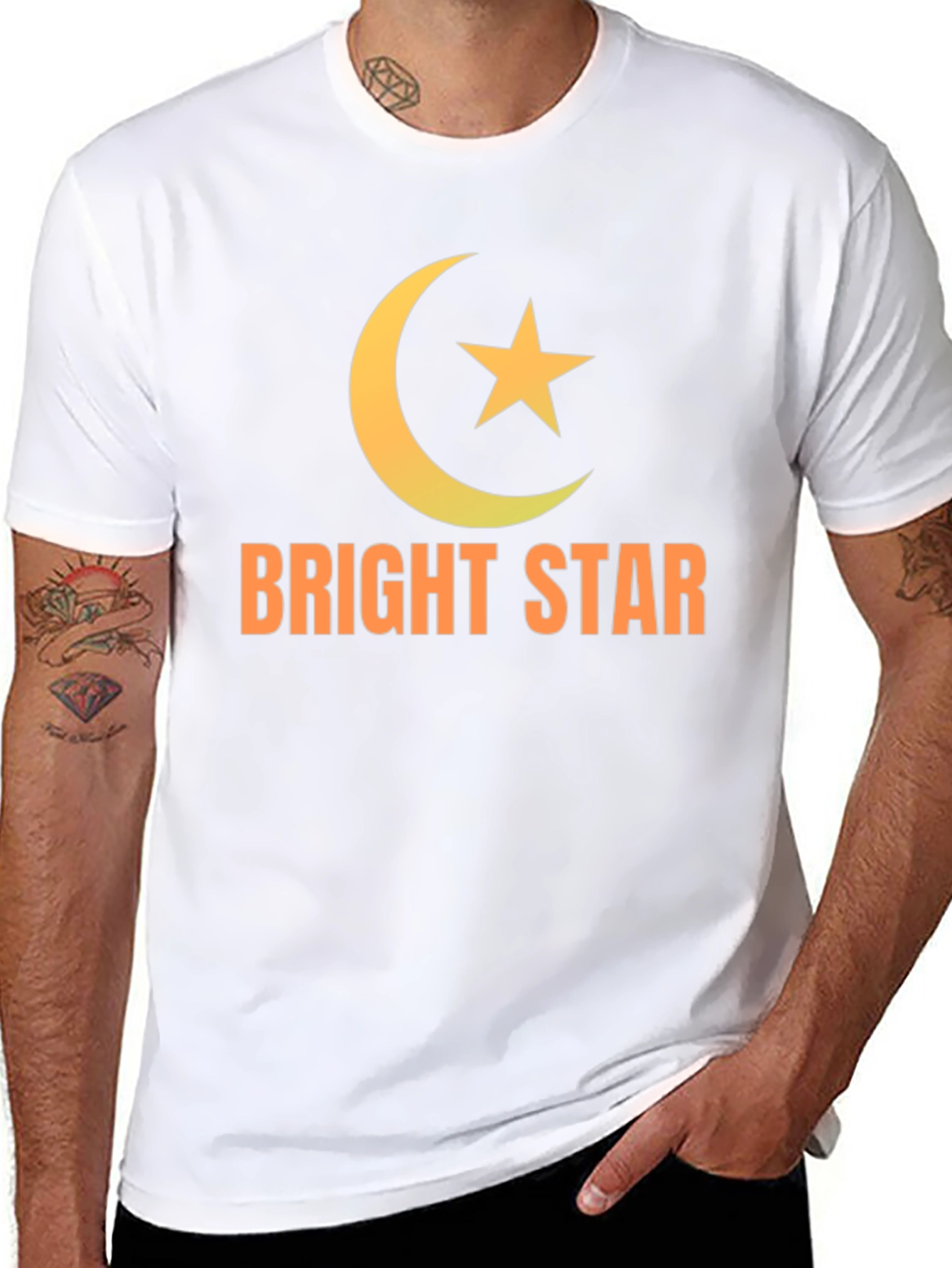 Bright Star Graphic T-Shirt - Black