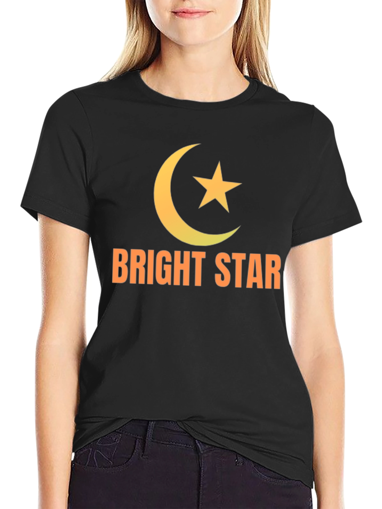 Bright Star Graphic T-Shirt - Black