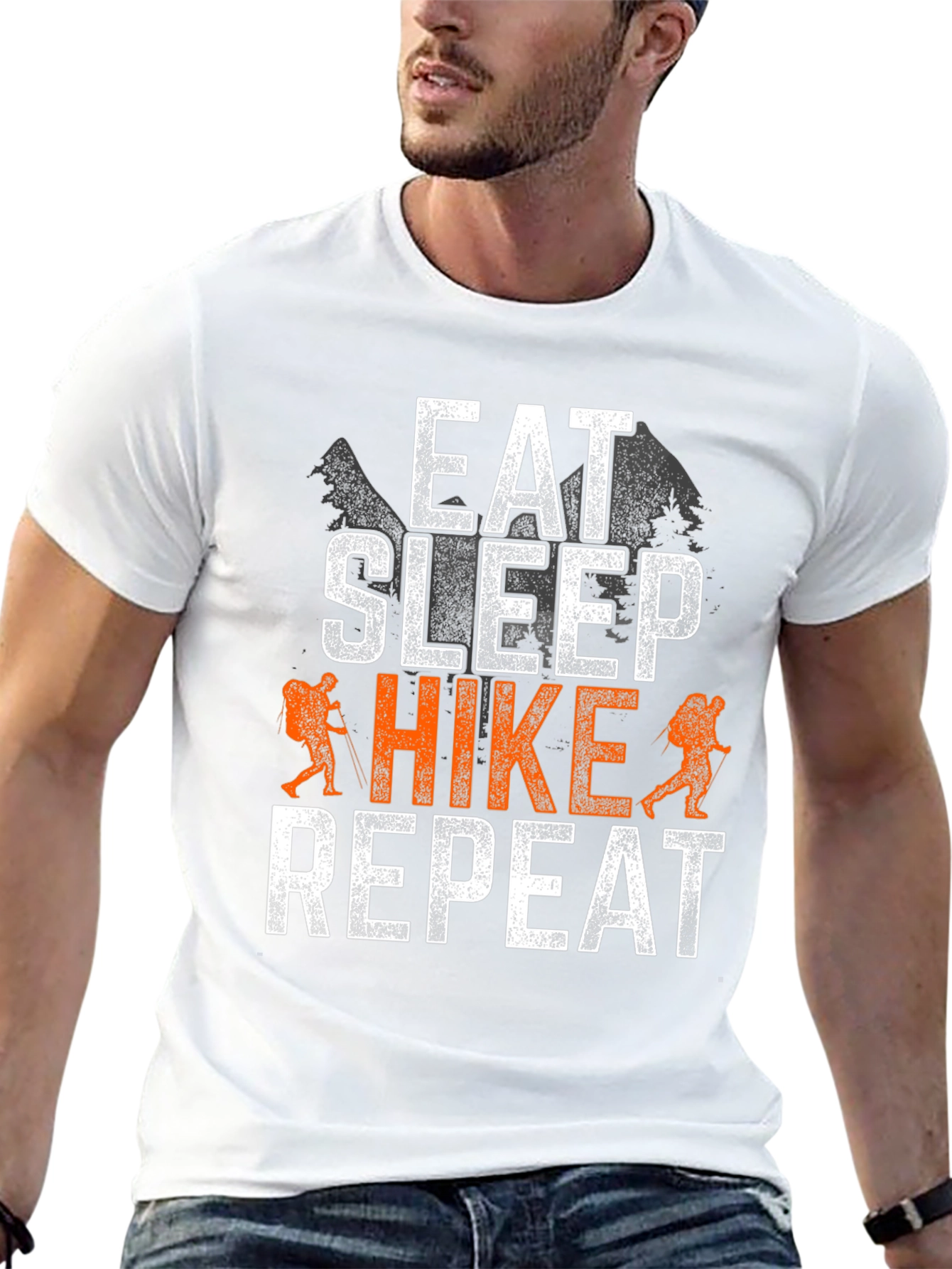 Eat Sleep Hike Repeat Black T-Shirt