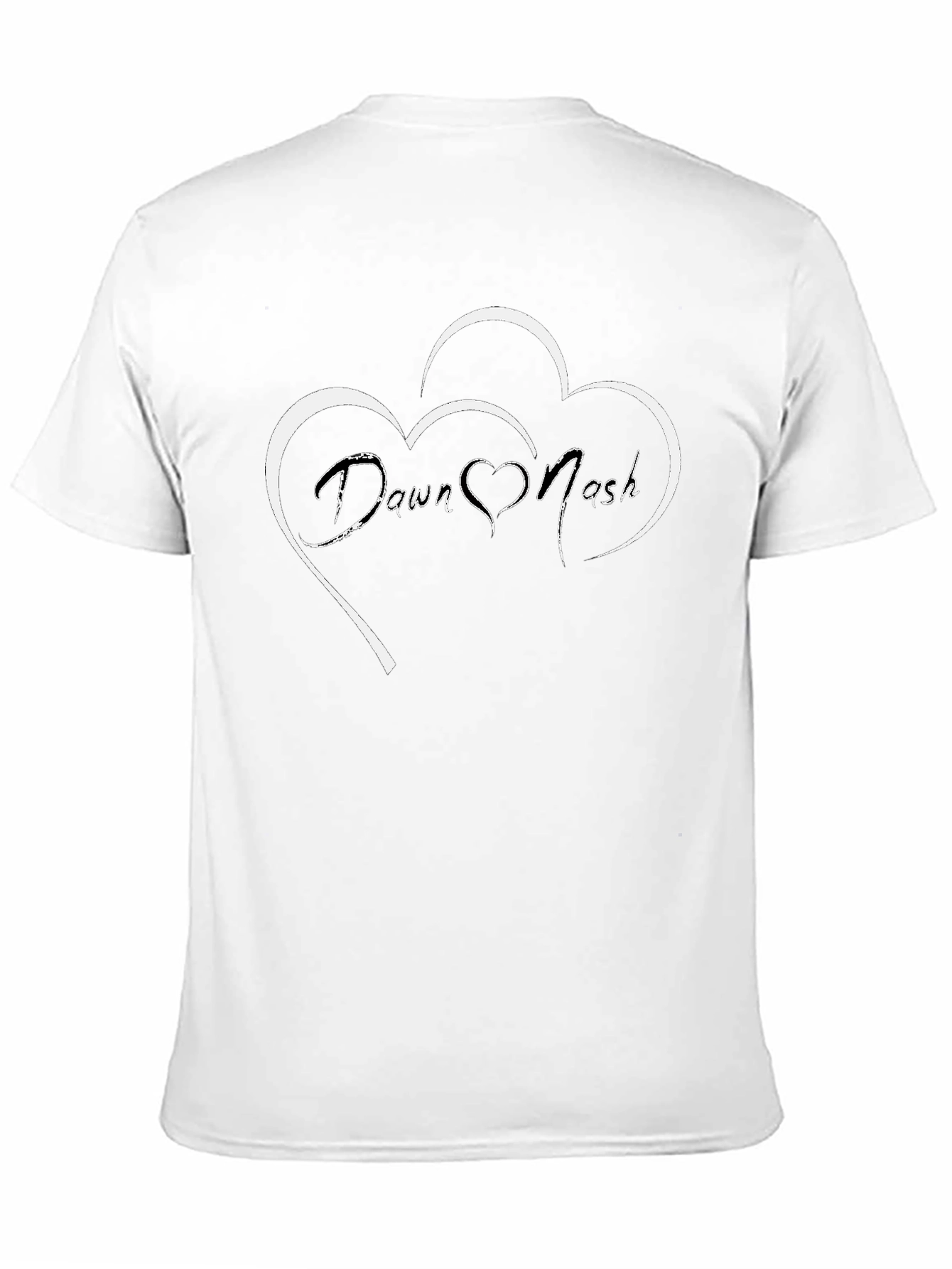 Dawn & Nash Heart Graphic Black T-Shirt