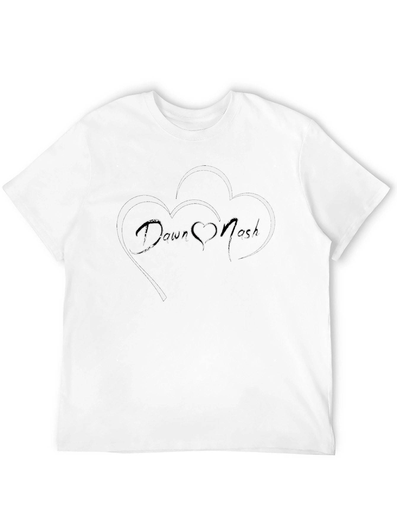 Dawn & Nash Heart Graphic Black T-Shirt
