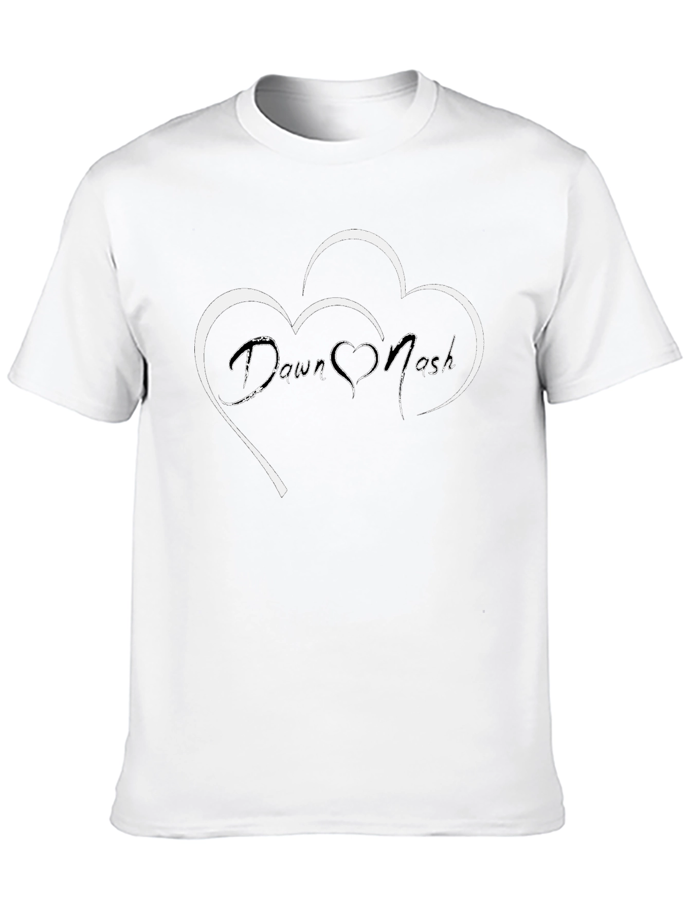 Dawn & Nash Heart Graphic Black T-Shirt