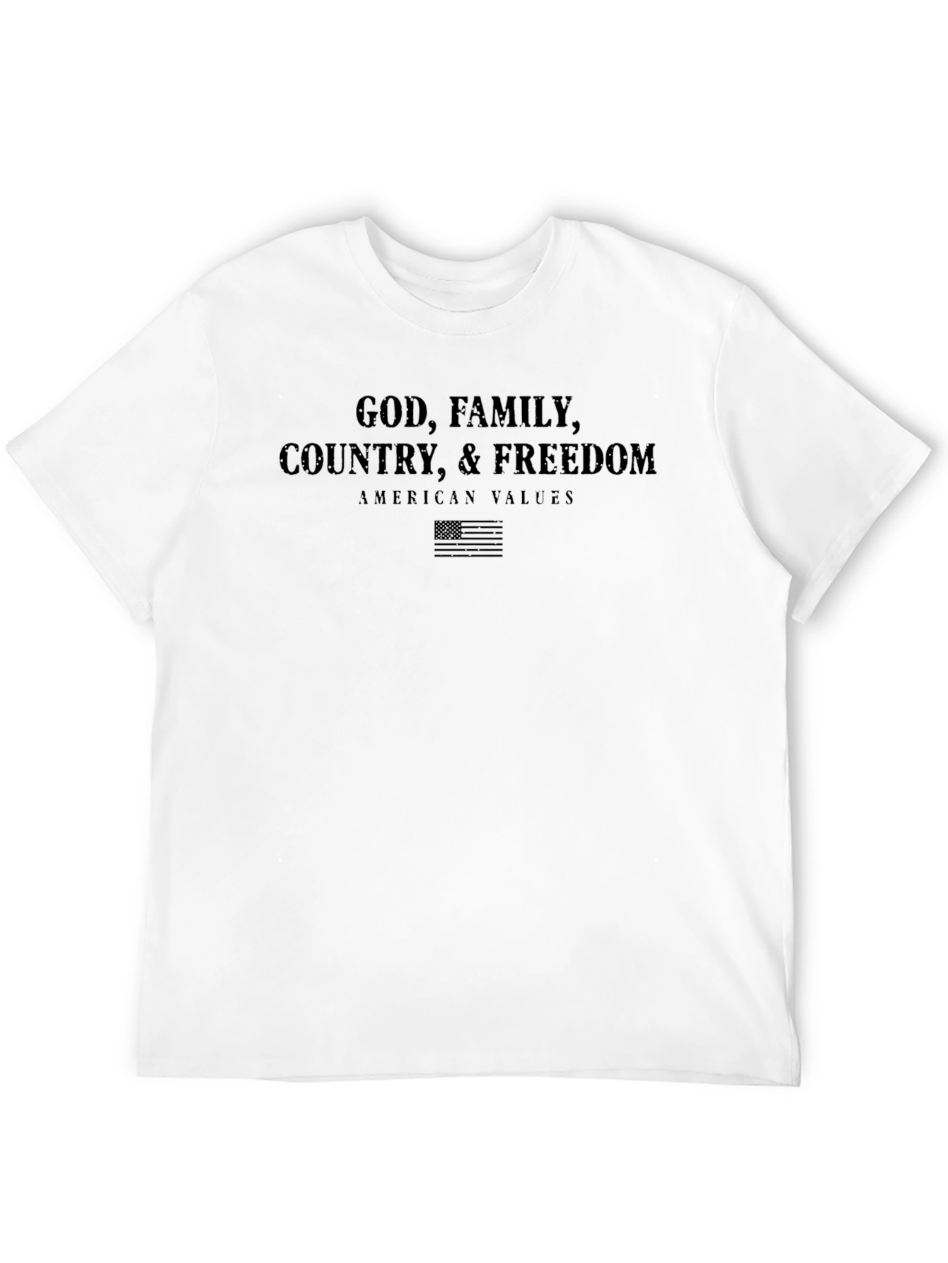 God Family Country & Freedom Black T-Shirt