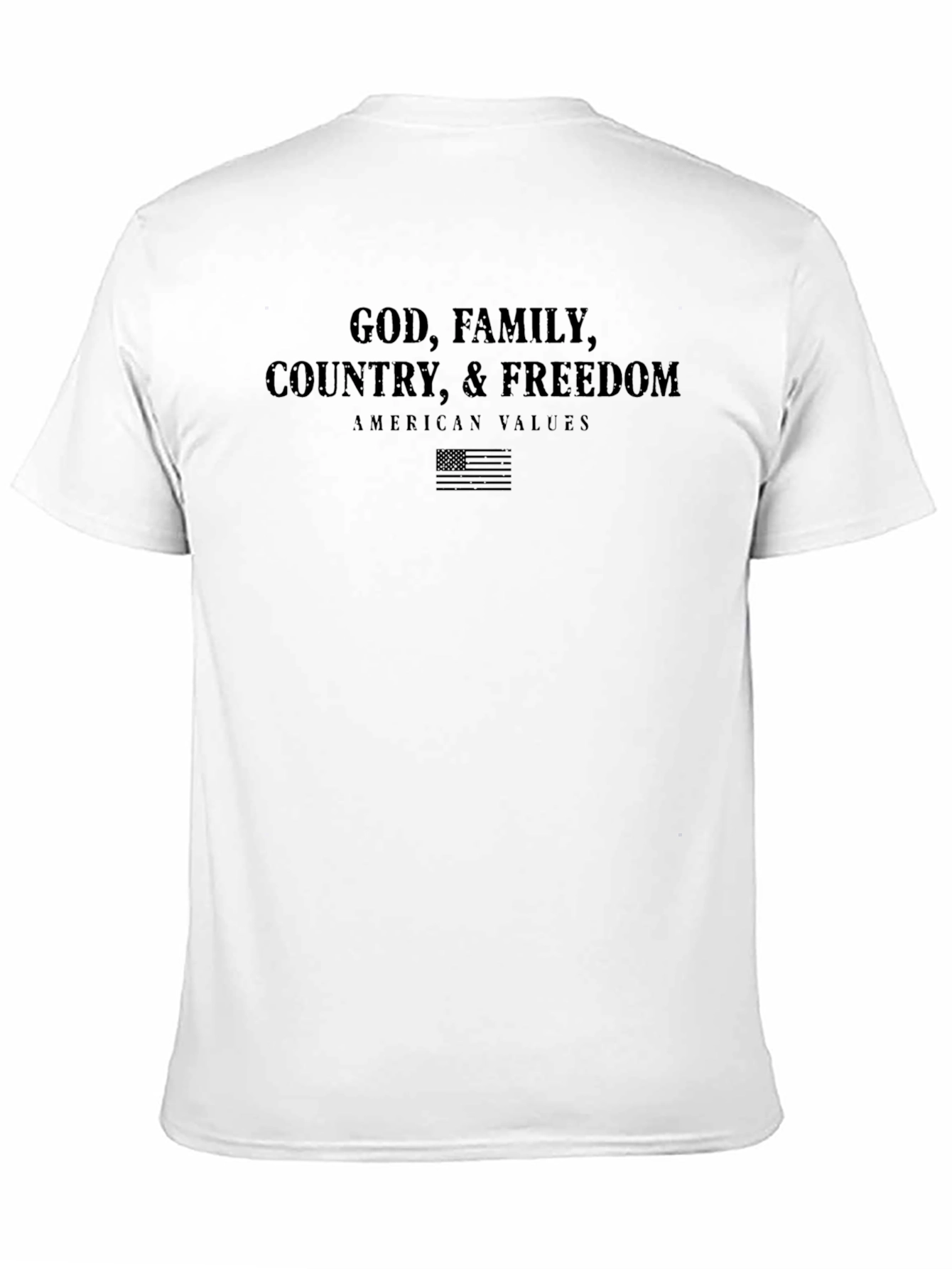 God Family Country & Freedom Black T-Shirt