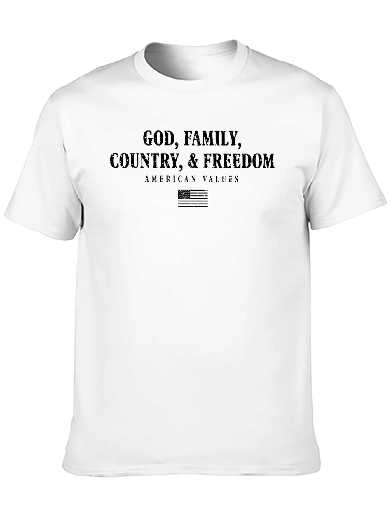 God Family Country & Freedom Black T-Shirt
