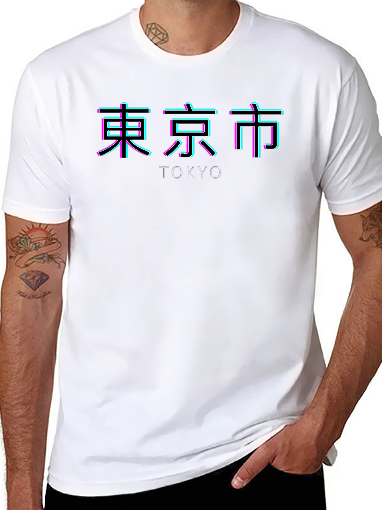 Tokyo Neon Graphic Black T-Shirt
