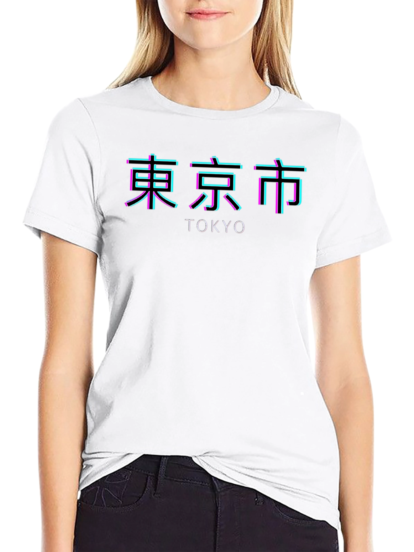 Tokyo Neon Graphic Black T-Shirt