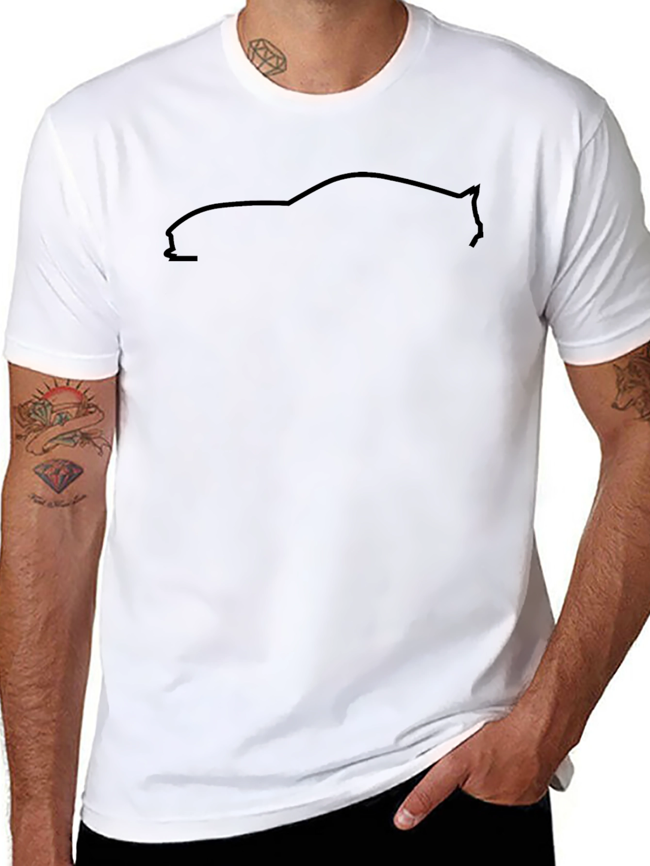 Black Car Silhouette T-Shirt