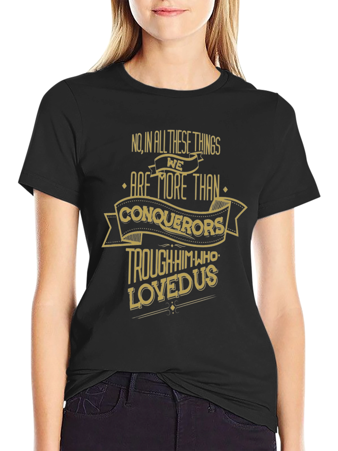 More Than Conquerors Black T-Shirt