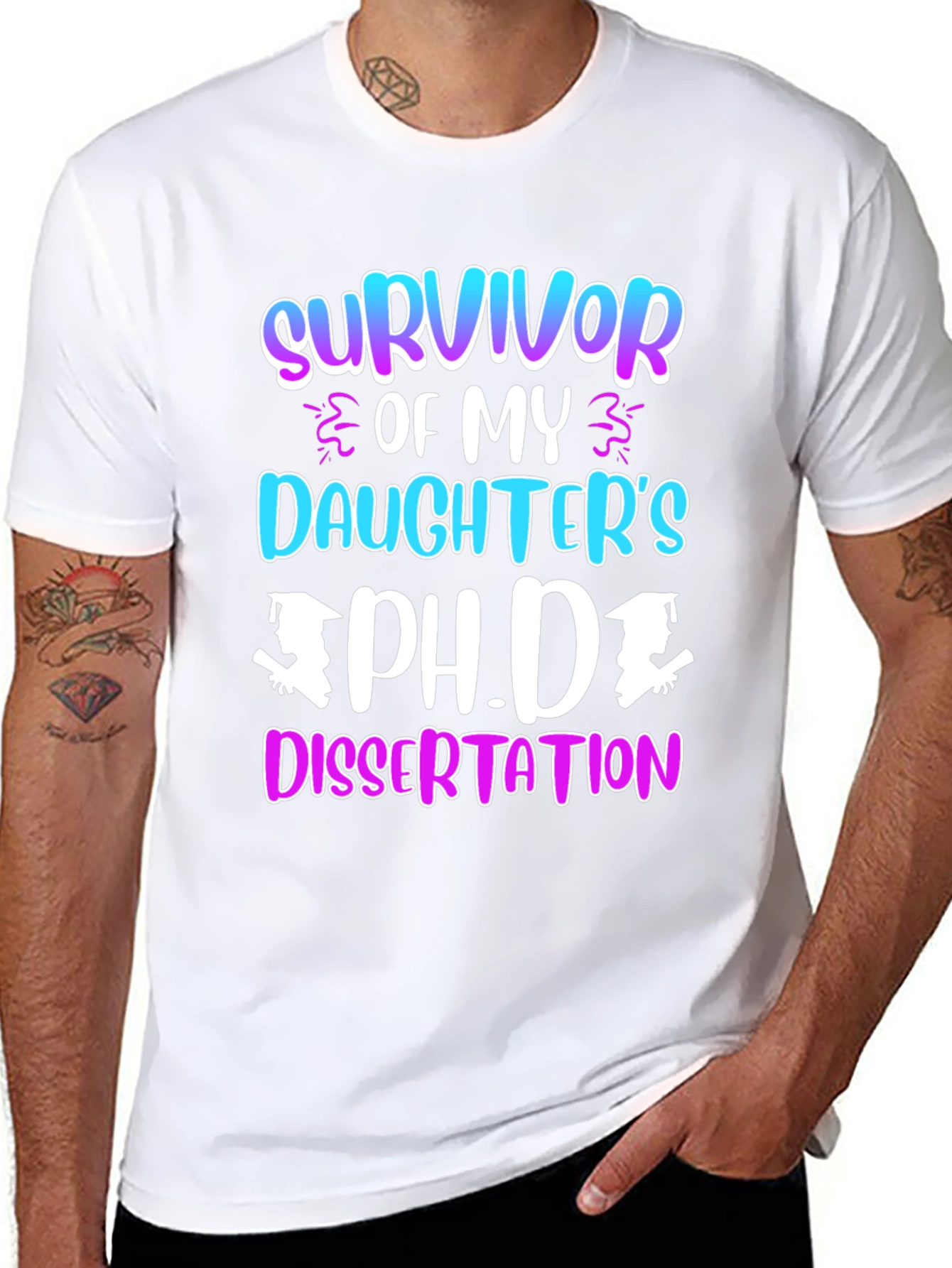Survivor of My Daughters Ph.D. Dissertation T-Shirt