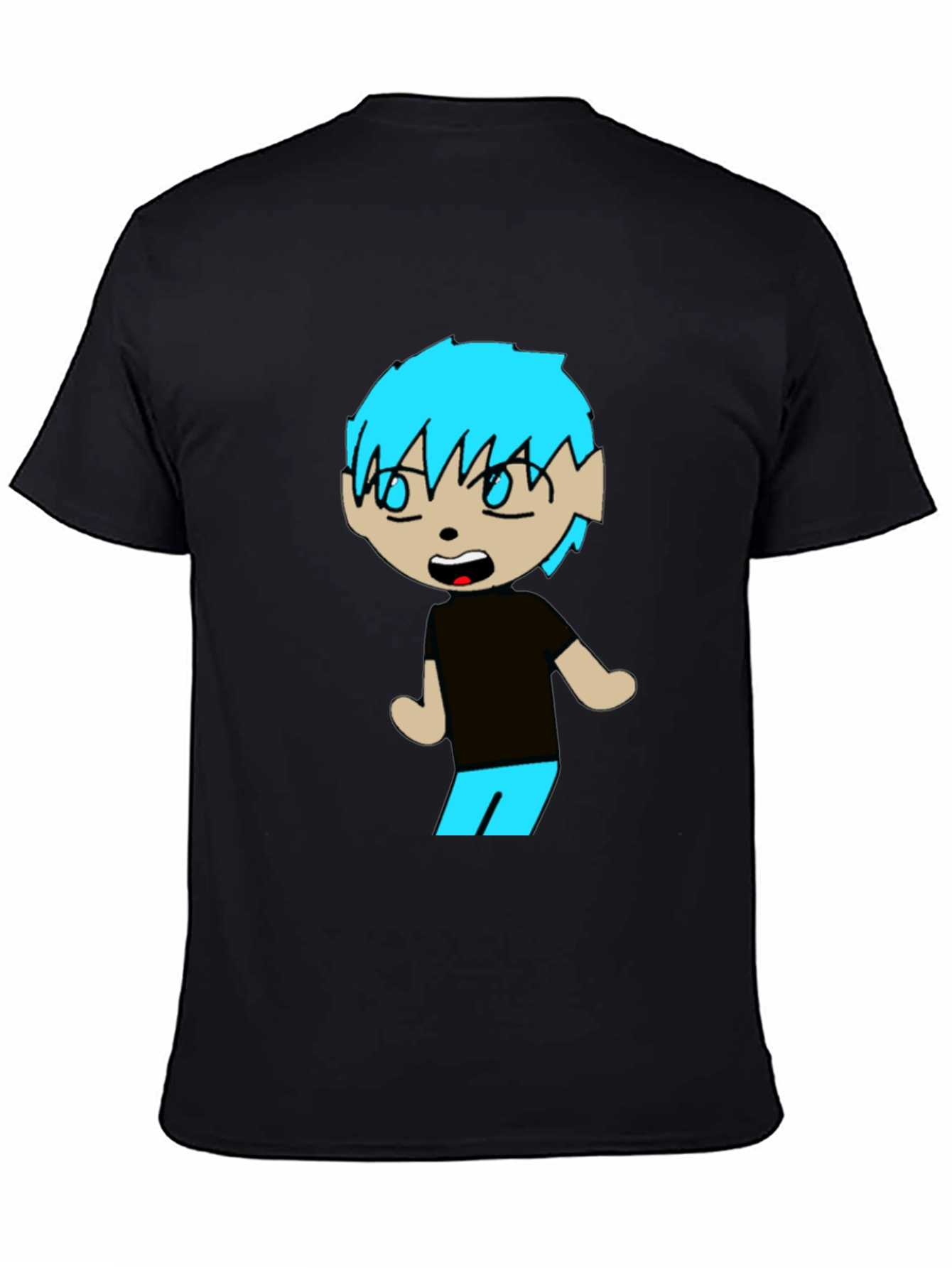 Cartoon Character Graphic Black T-Shirt