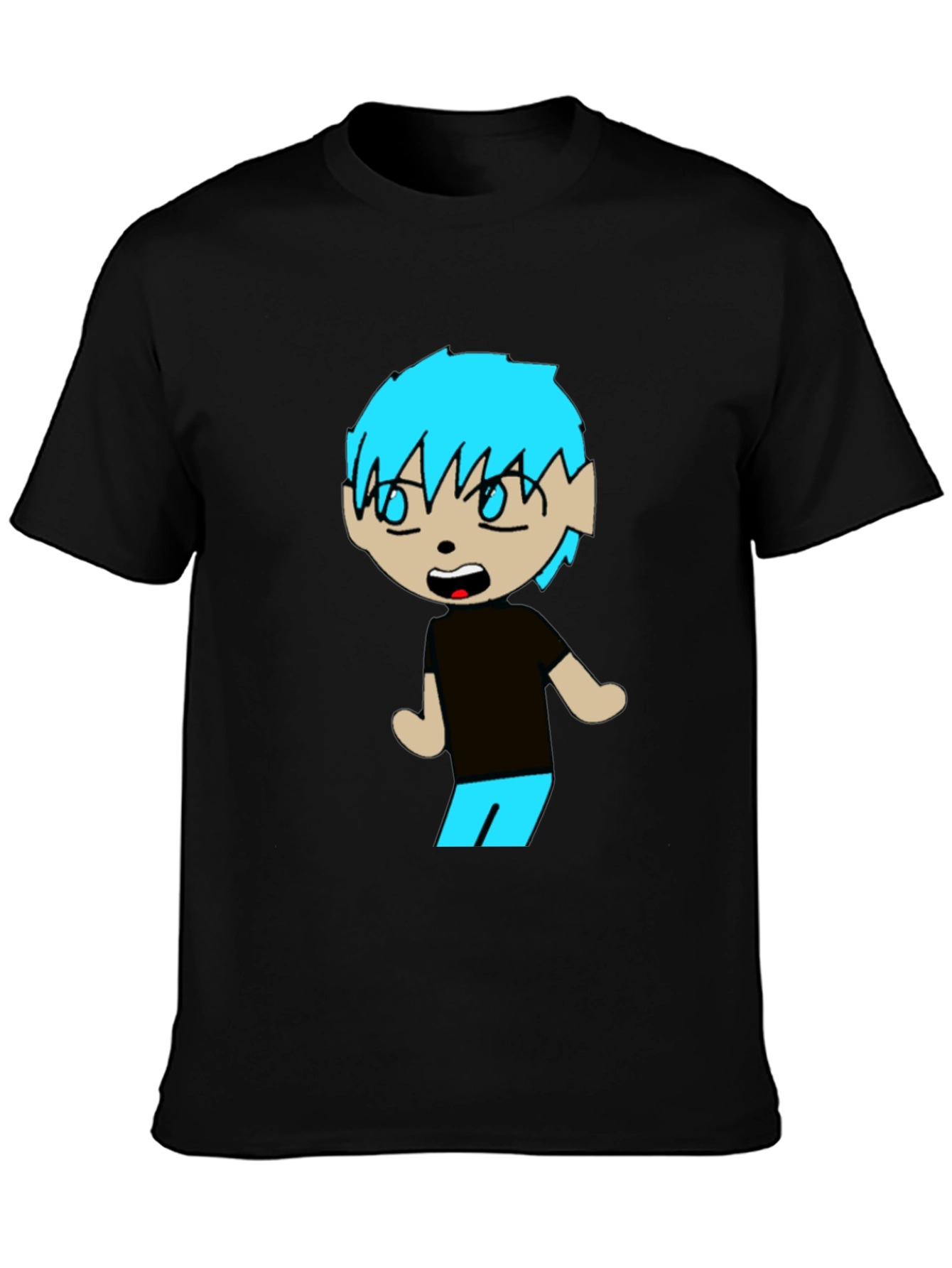 Cartoon Character Graphic Black T-Shirt