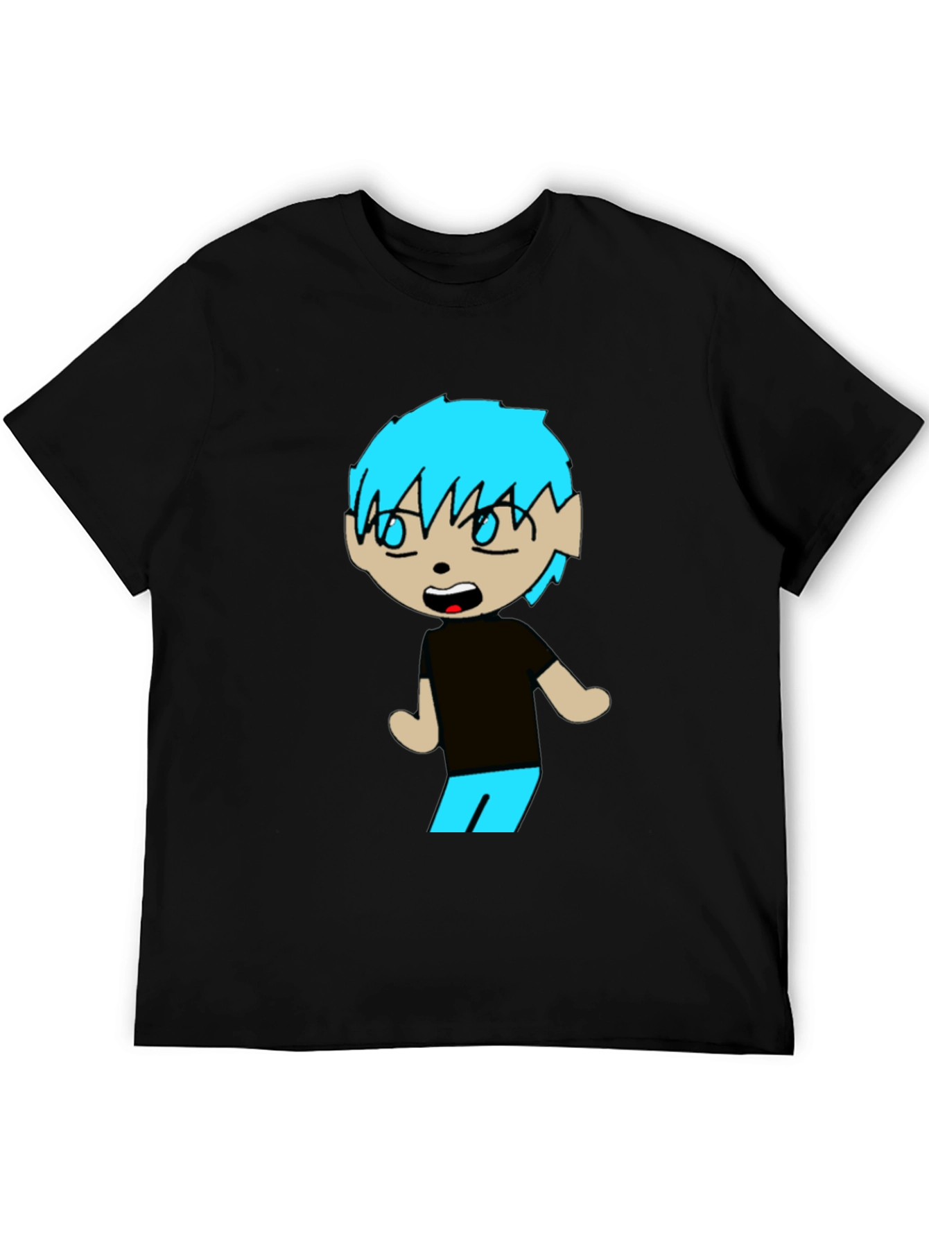 Cartoon Character Graphic Black T-Shirt