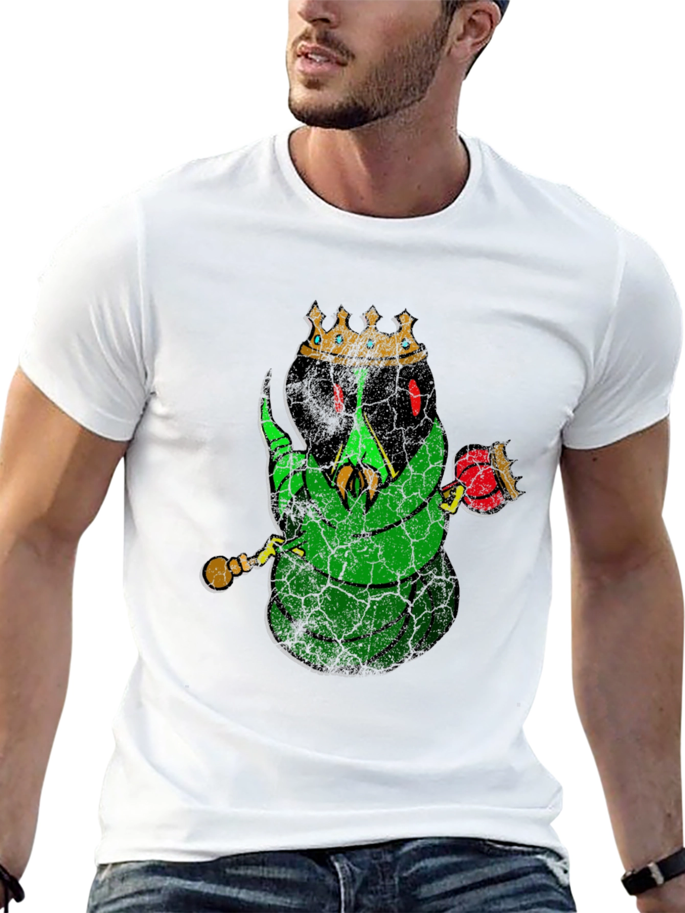 King Worm Graphic Print Tee - Unique Style