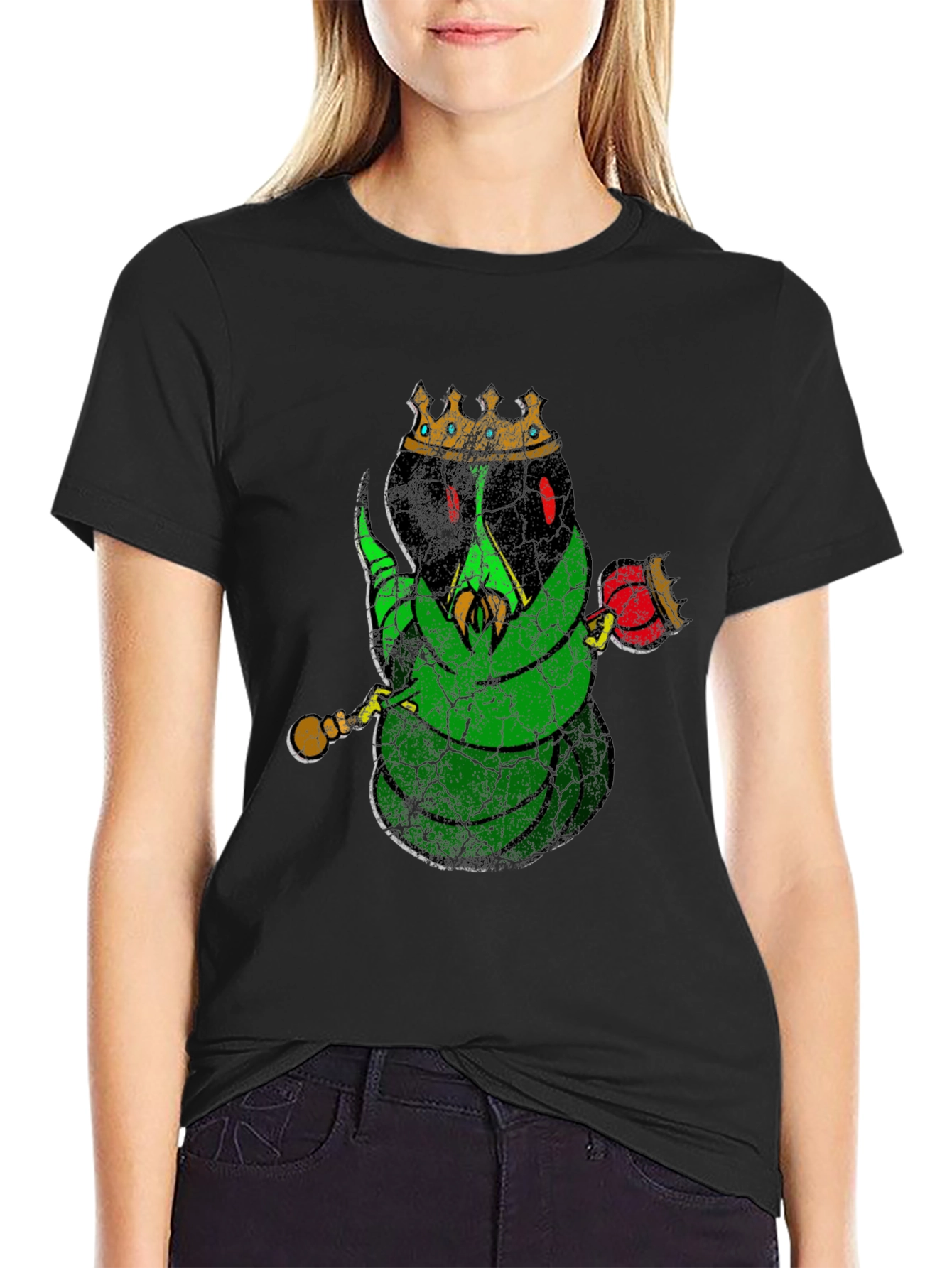King Worm Graphic Print Tee - Unique Style