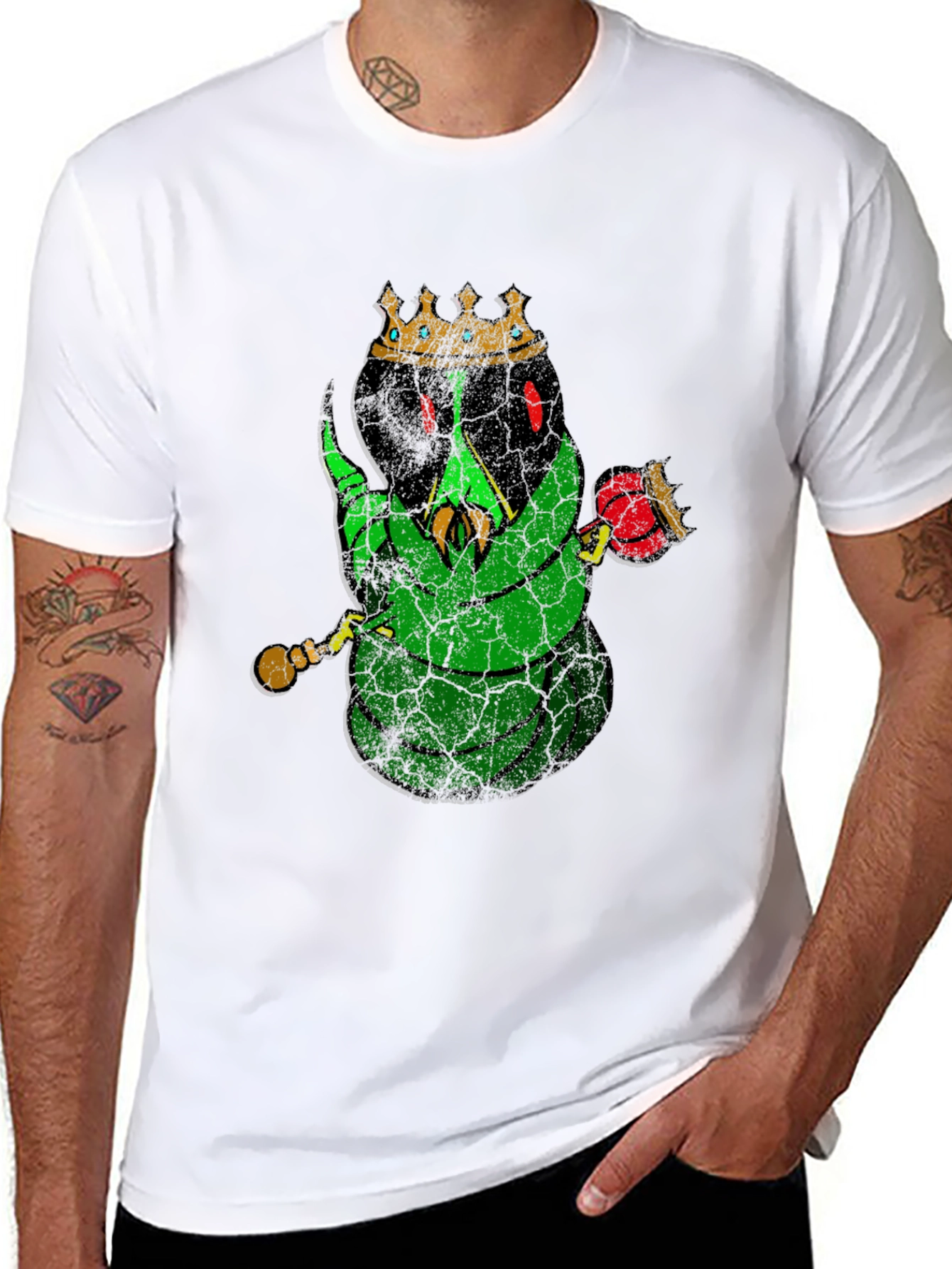 King Worm Graphic Print Tee - Unique Style
