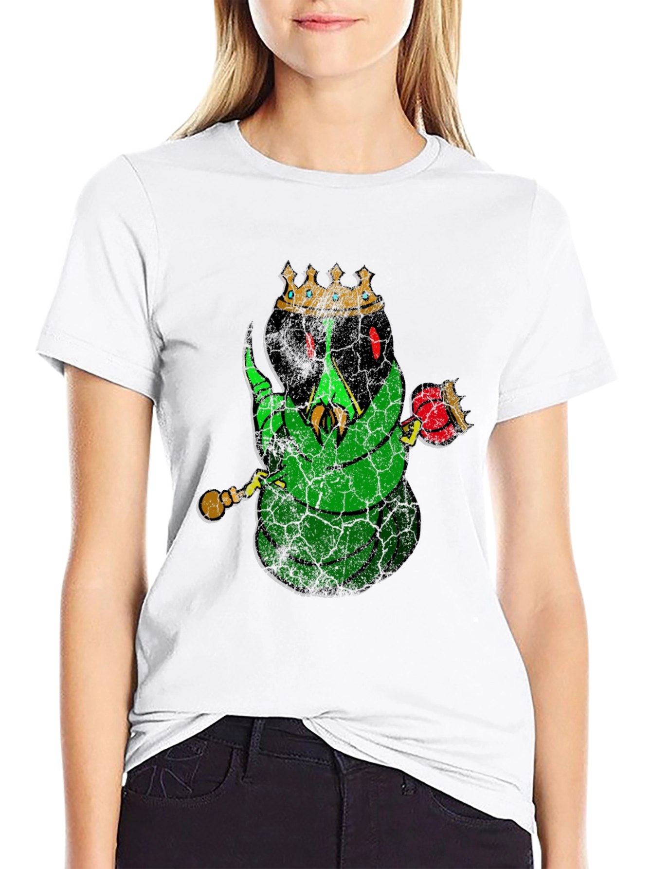 King Worm Graphic Print Tee - Unique Style