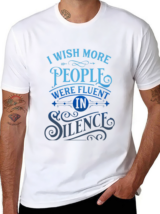 Silent Fluent T-Shirt Black Crewneck Tee