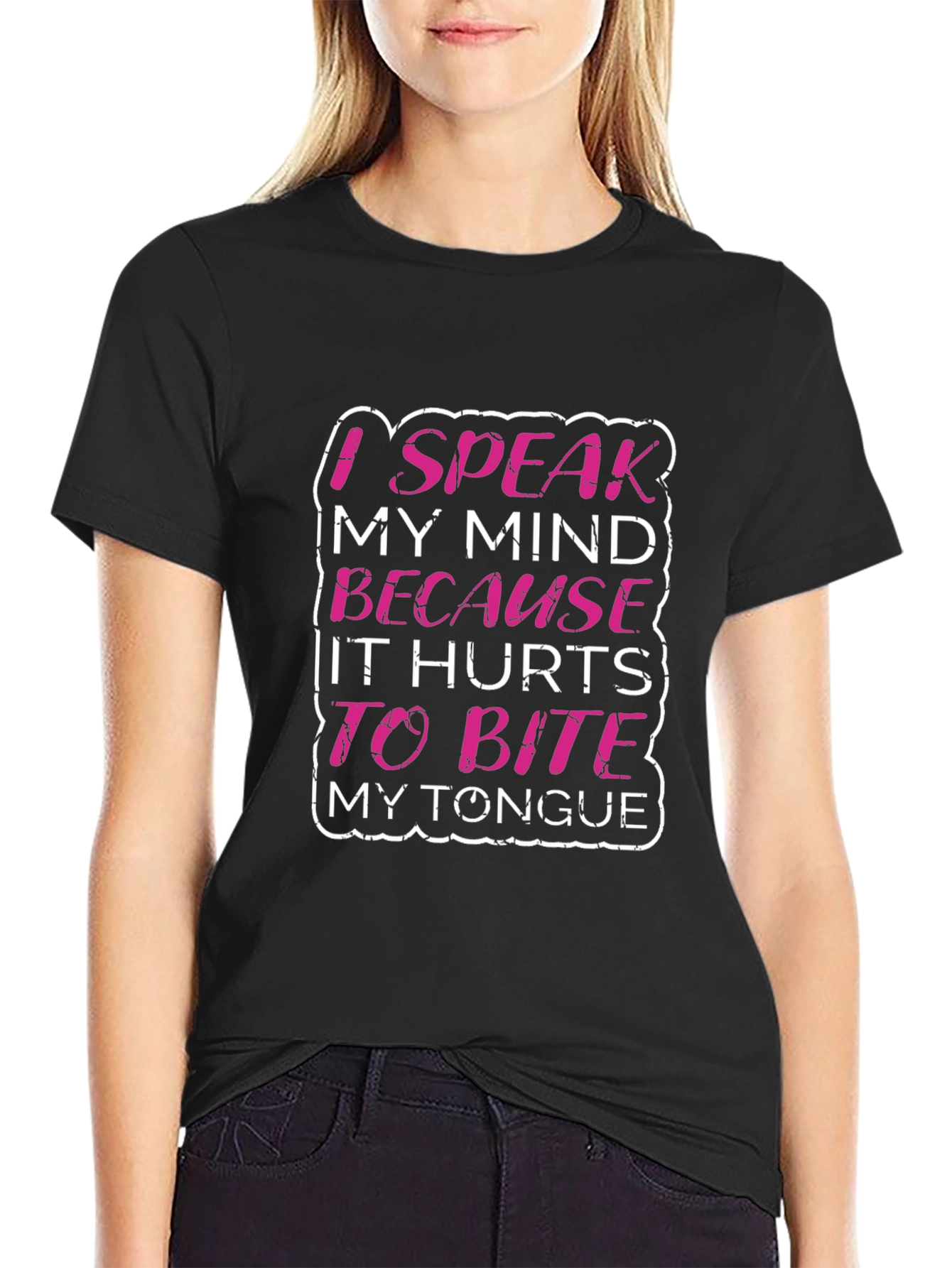 Speak My Mind Graphic Tee - Black