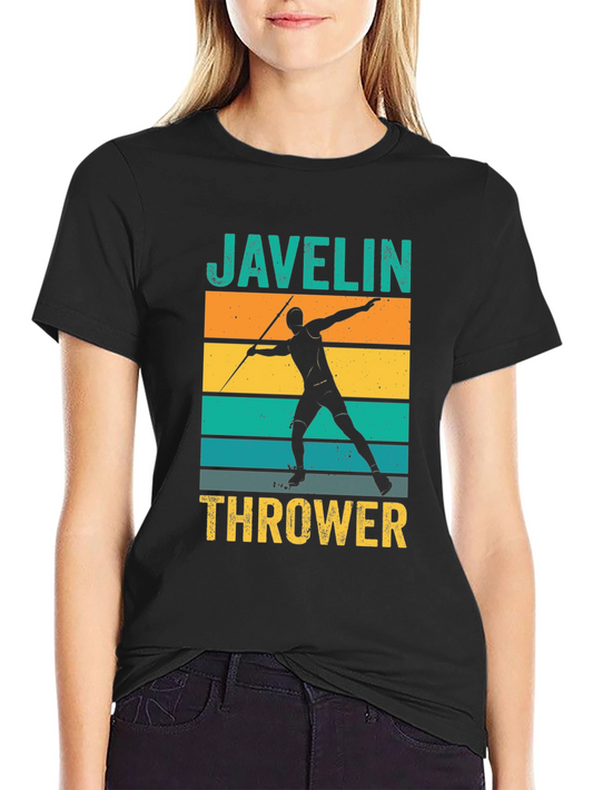 Javelin Thrower Graphic Tee - Vintage Style