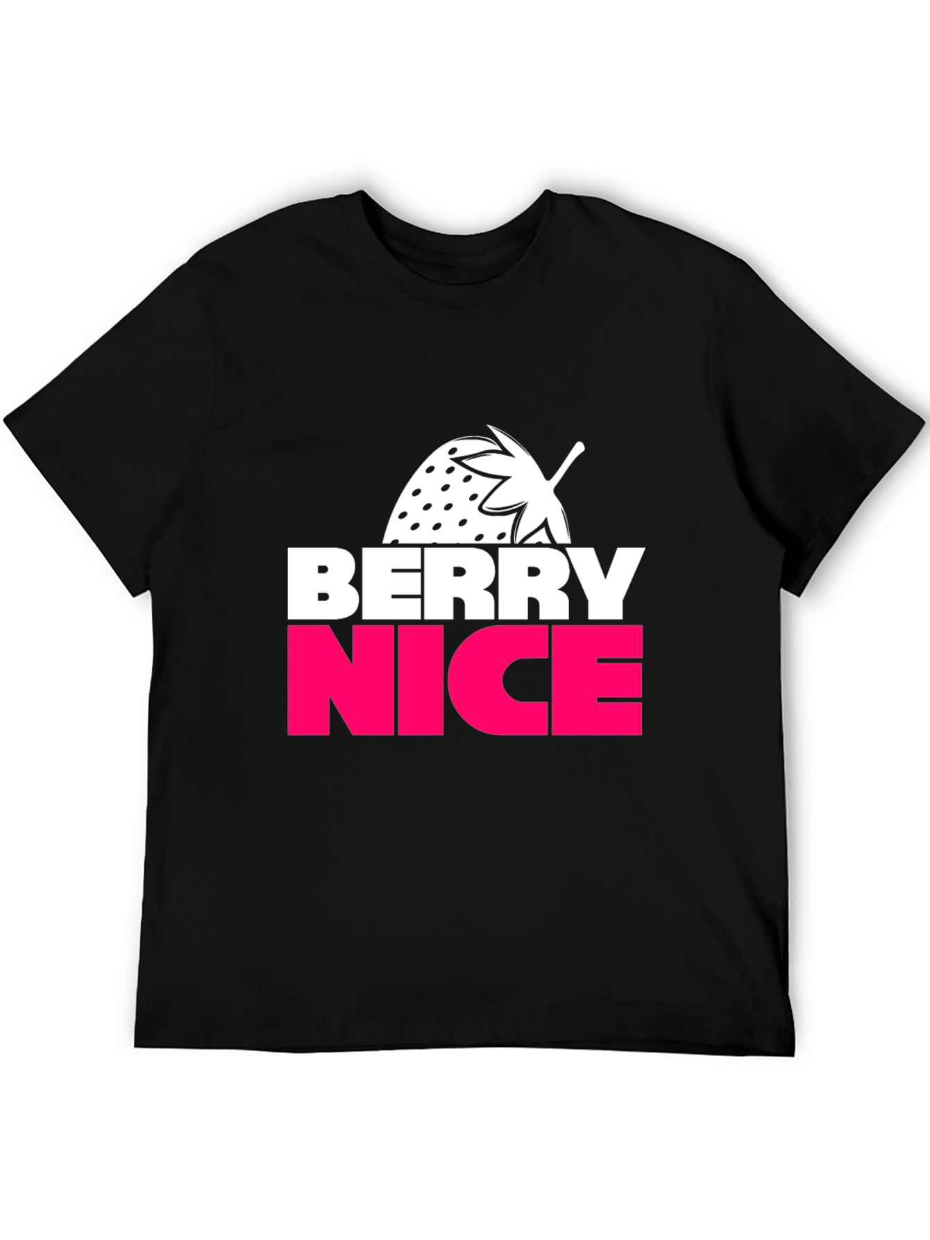Berry Nice Graphic Tee - Casual Black T-Shirt