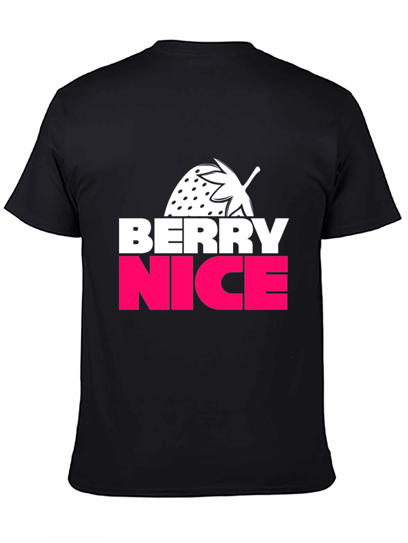 Berry Nice Graphic Tee - Casual Black T-Shirt