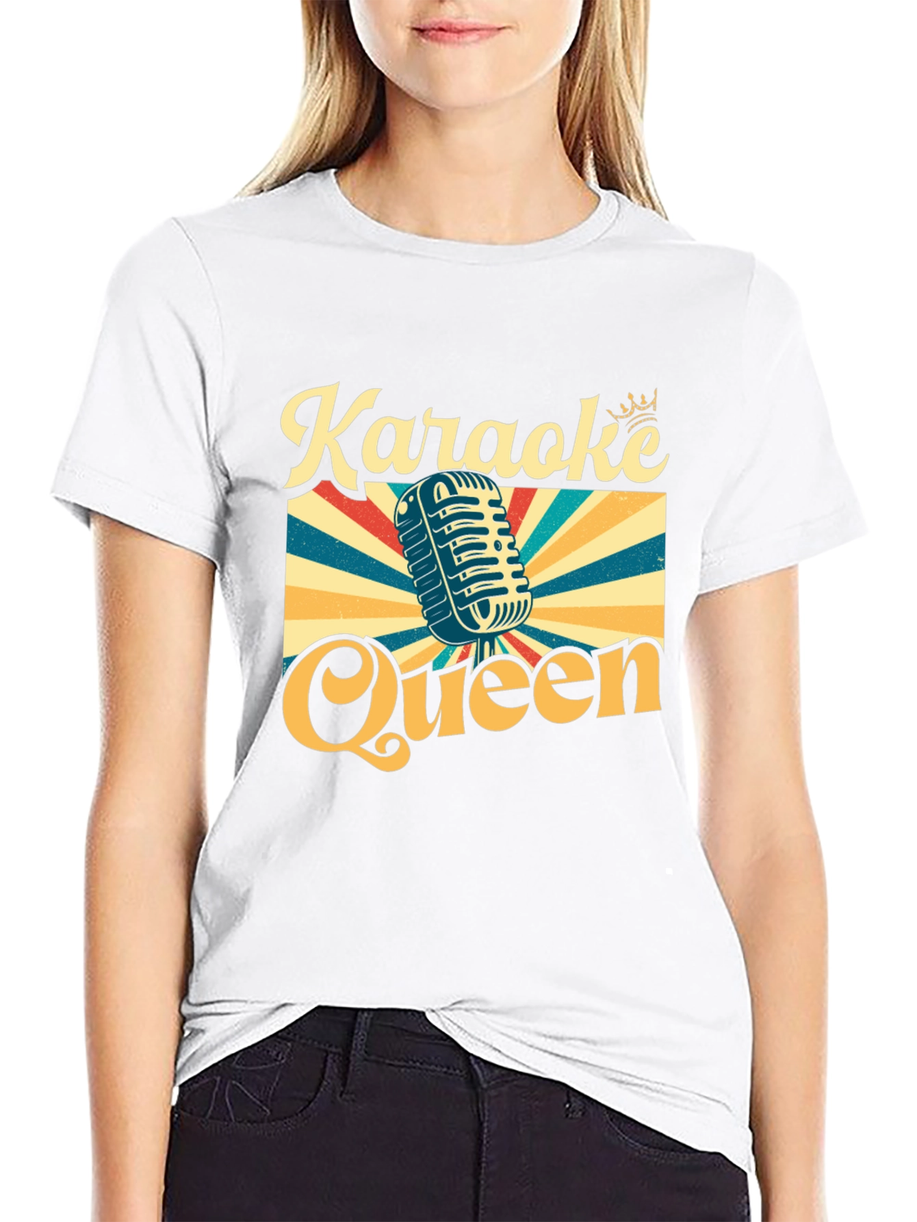 Karaoke Queen T-Shirt - Retro Style Graphic Tee