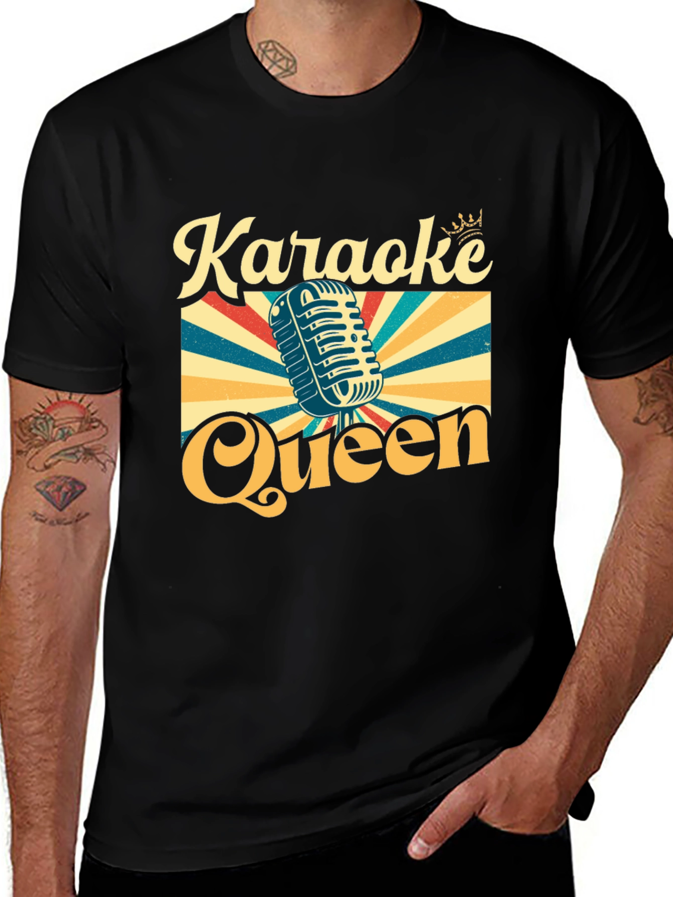 Karaoke Queen T-Shirt - Retro Style Graphic Tee
