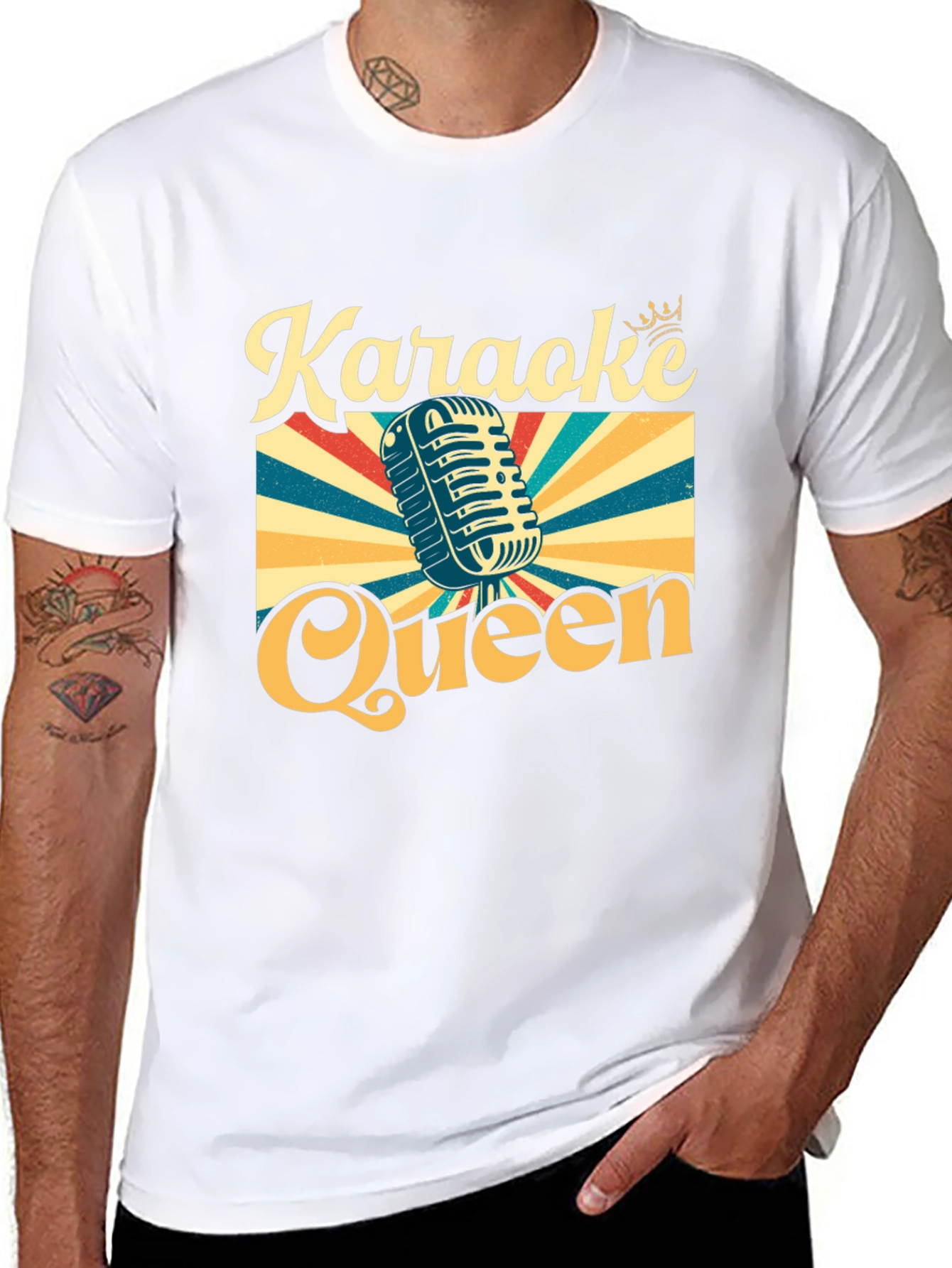 Karaoke Queen T-Shirt - Retro Style Graphic Tee