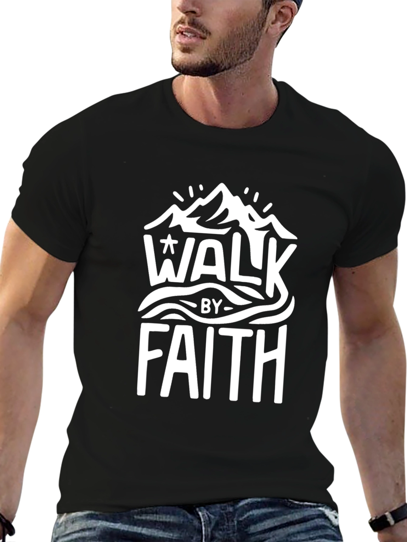 Walk By Faith Graphic Tee - Christian T-Shirt