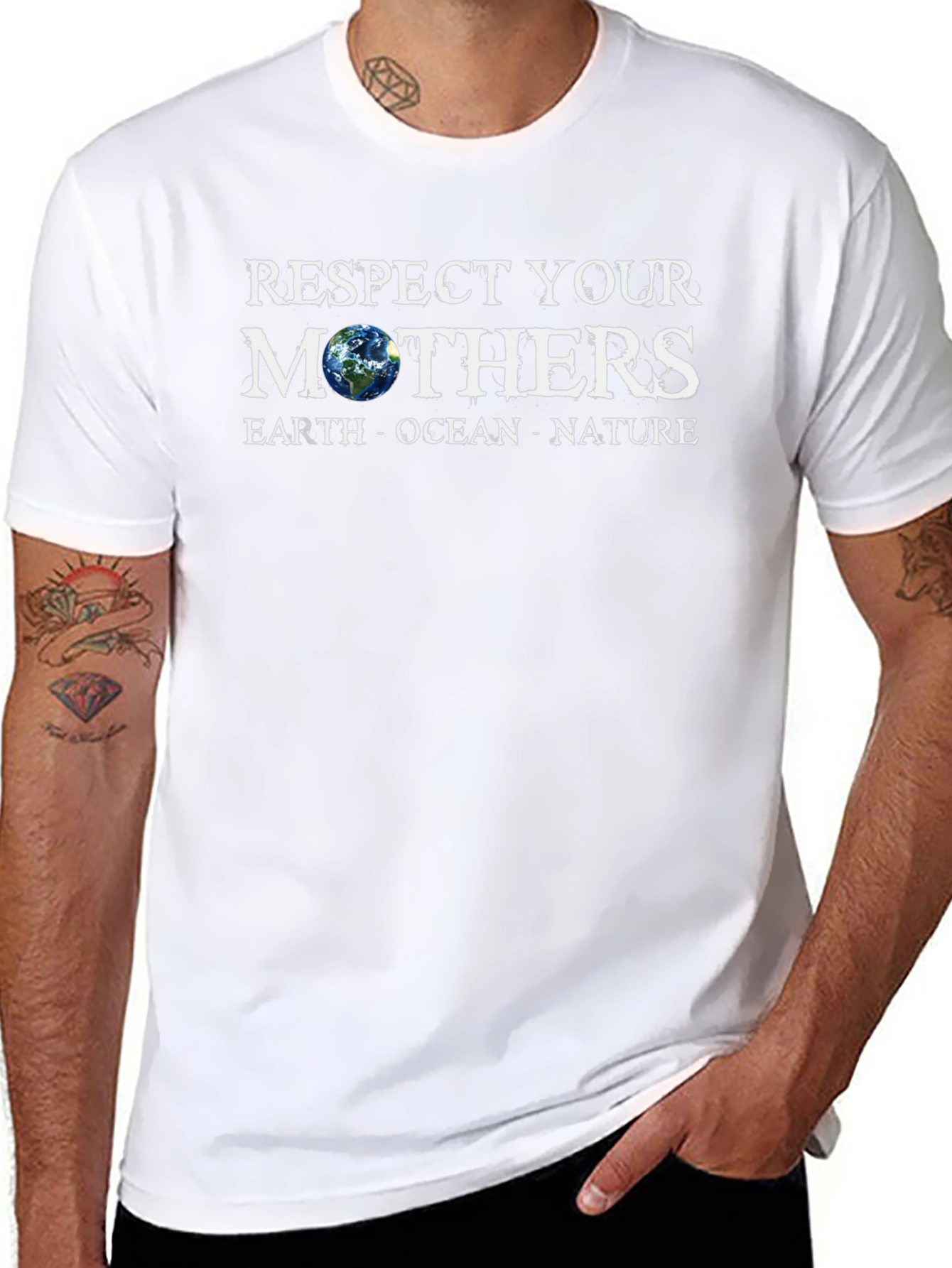 Respect Your Mothers Graphic T-Shirt - Earth Ocean Nature