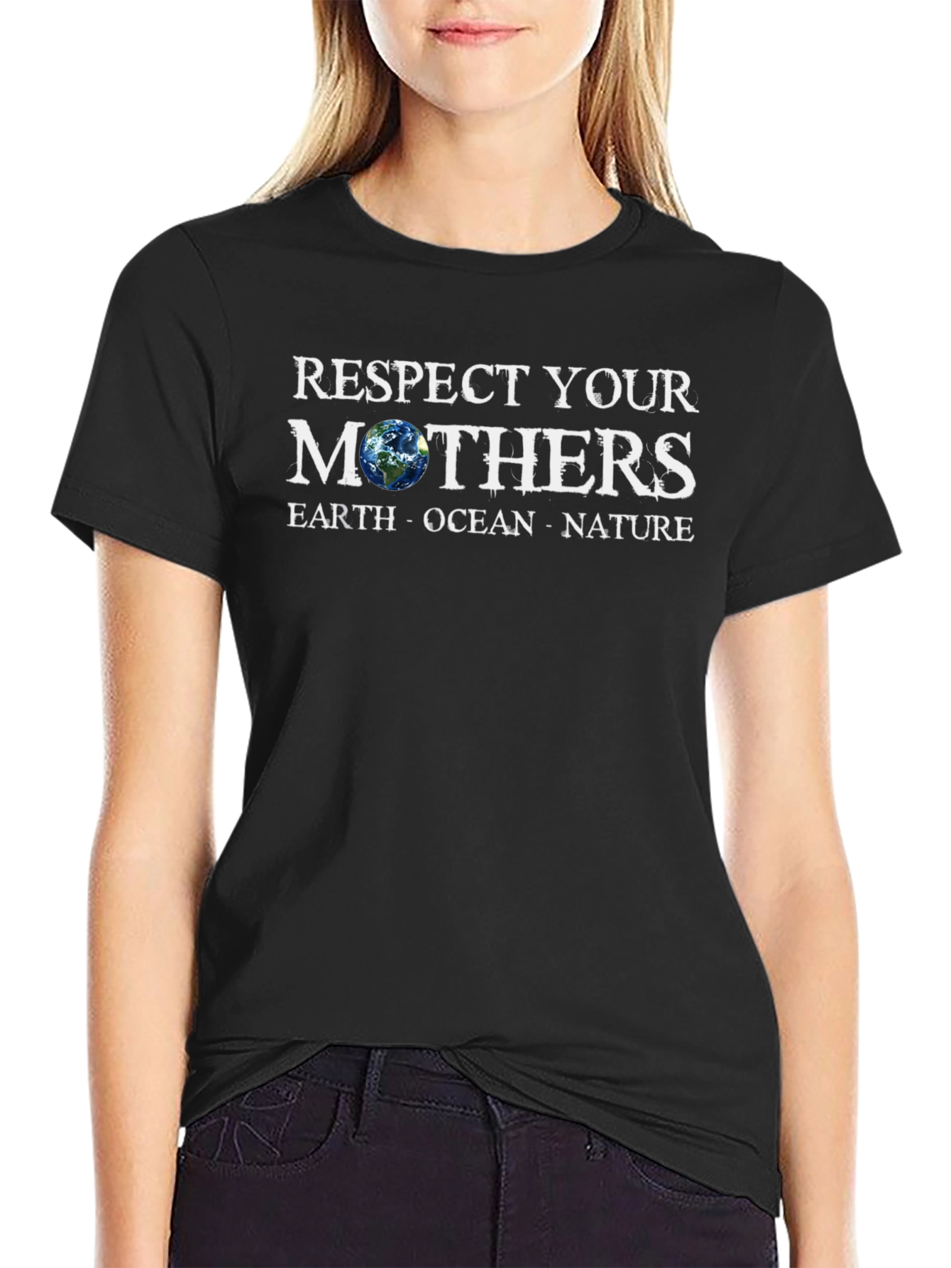 Respect Your Mothers Graphic T-Shirt - Earth Ocean Nature