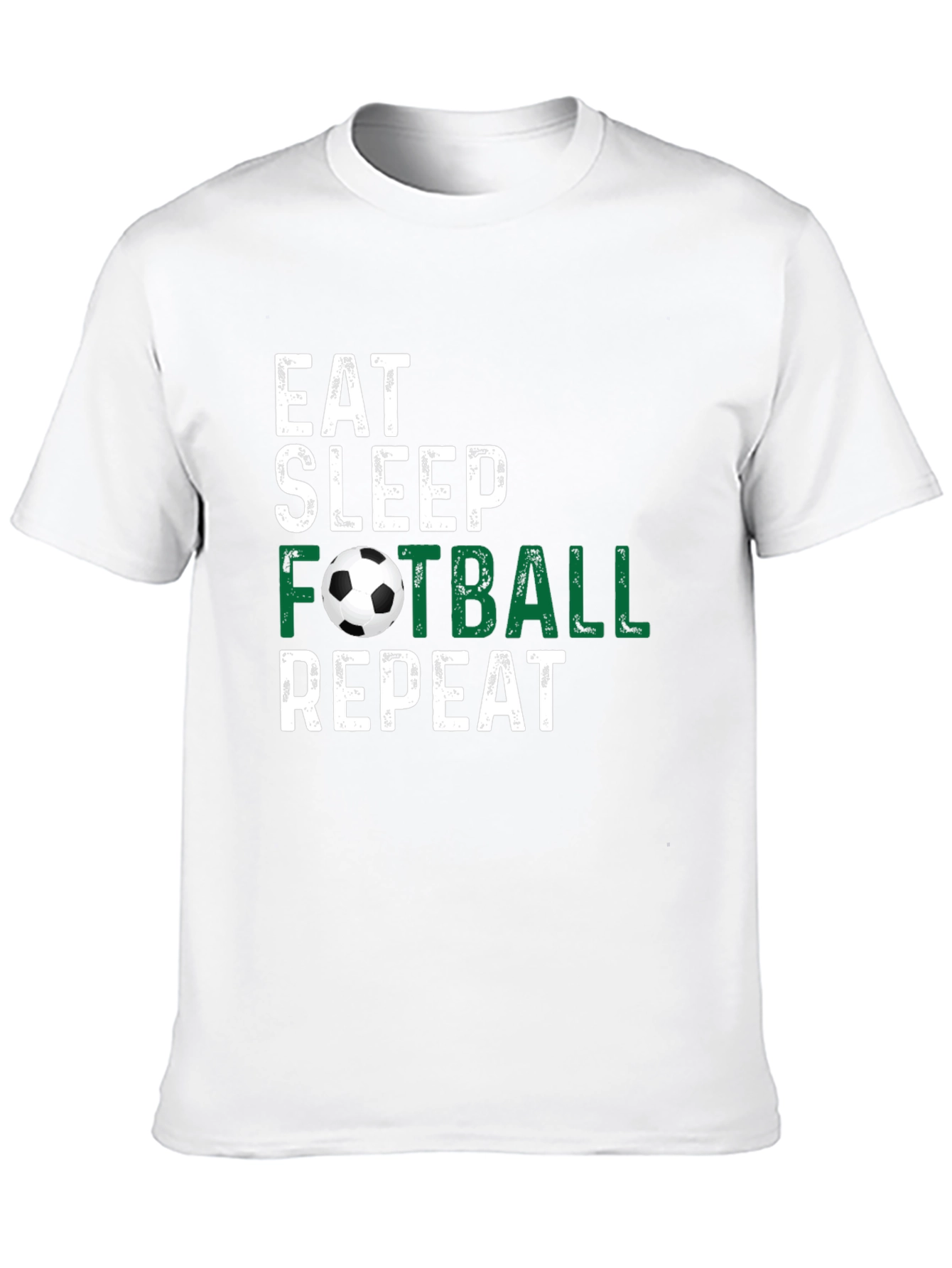 Eat Sleep Football Repeat Black T-Shirt