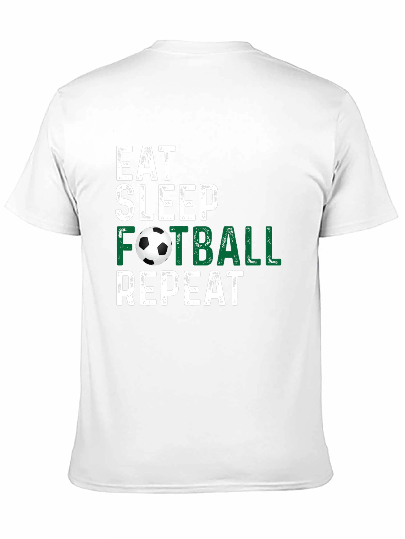 Eat Sleep Football Repeat Black T-Shirt