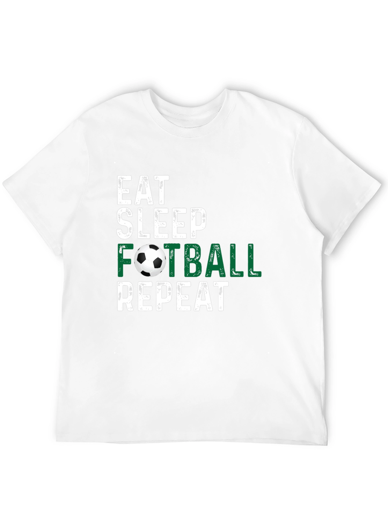 Eat Sleep Football Repeat Black T-Shirt