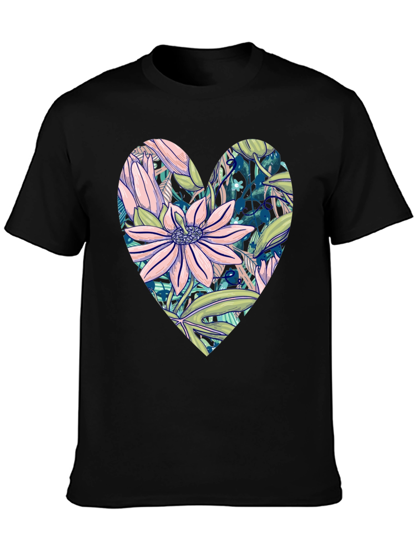 Floral Heart Graphic T-Shirt