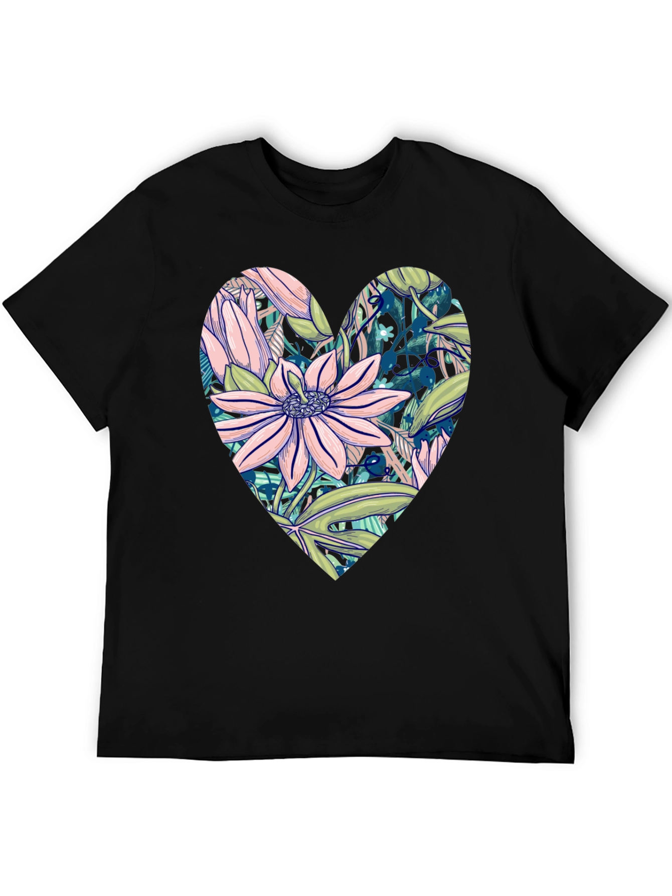 Floral Heart Graphic T-Shirt