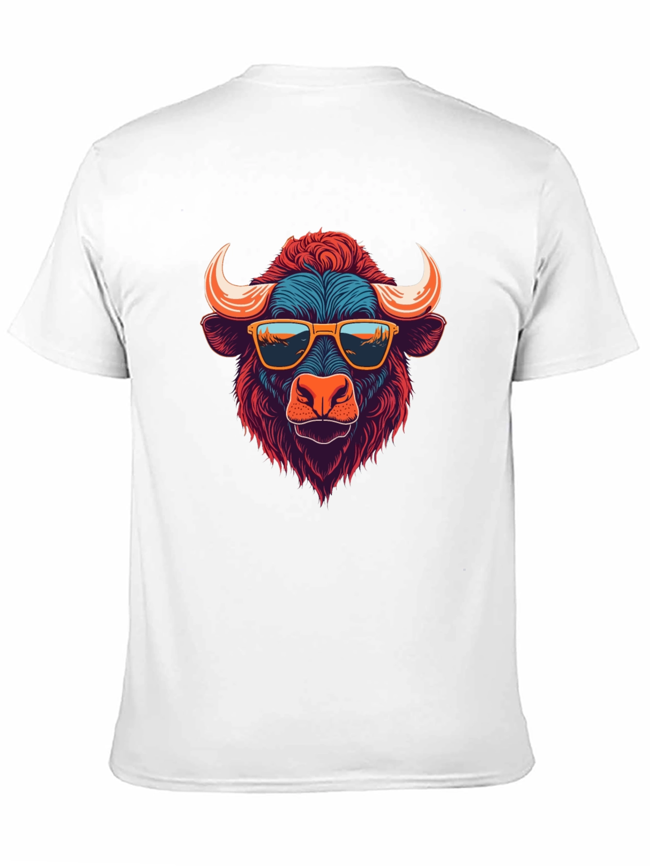 Cool Buffalo Graphic Tee - Black Cotton T-Shirt