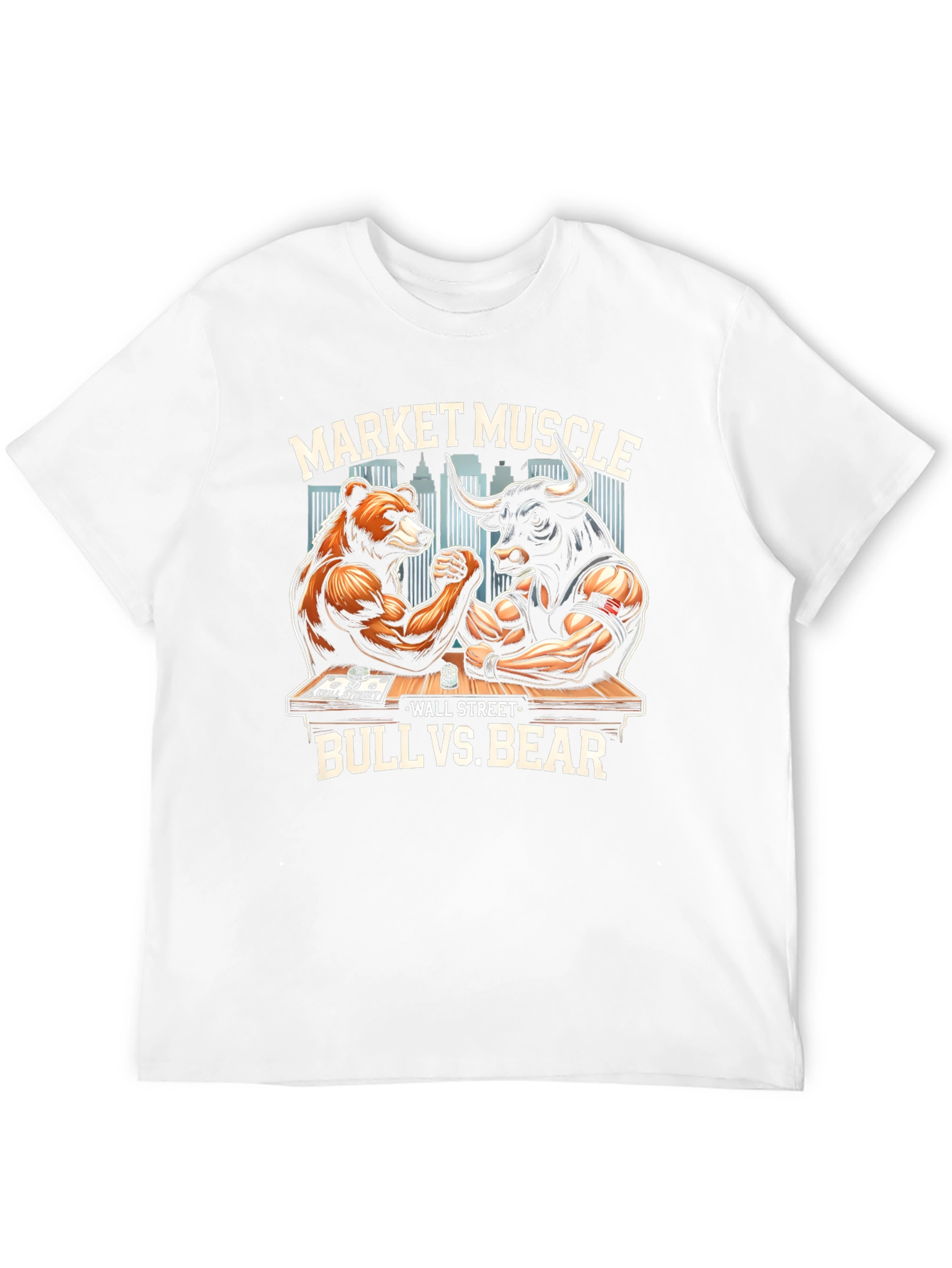 Market Muscle Bull vs Bear Graphic T-Shirt