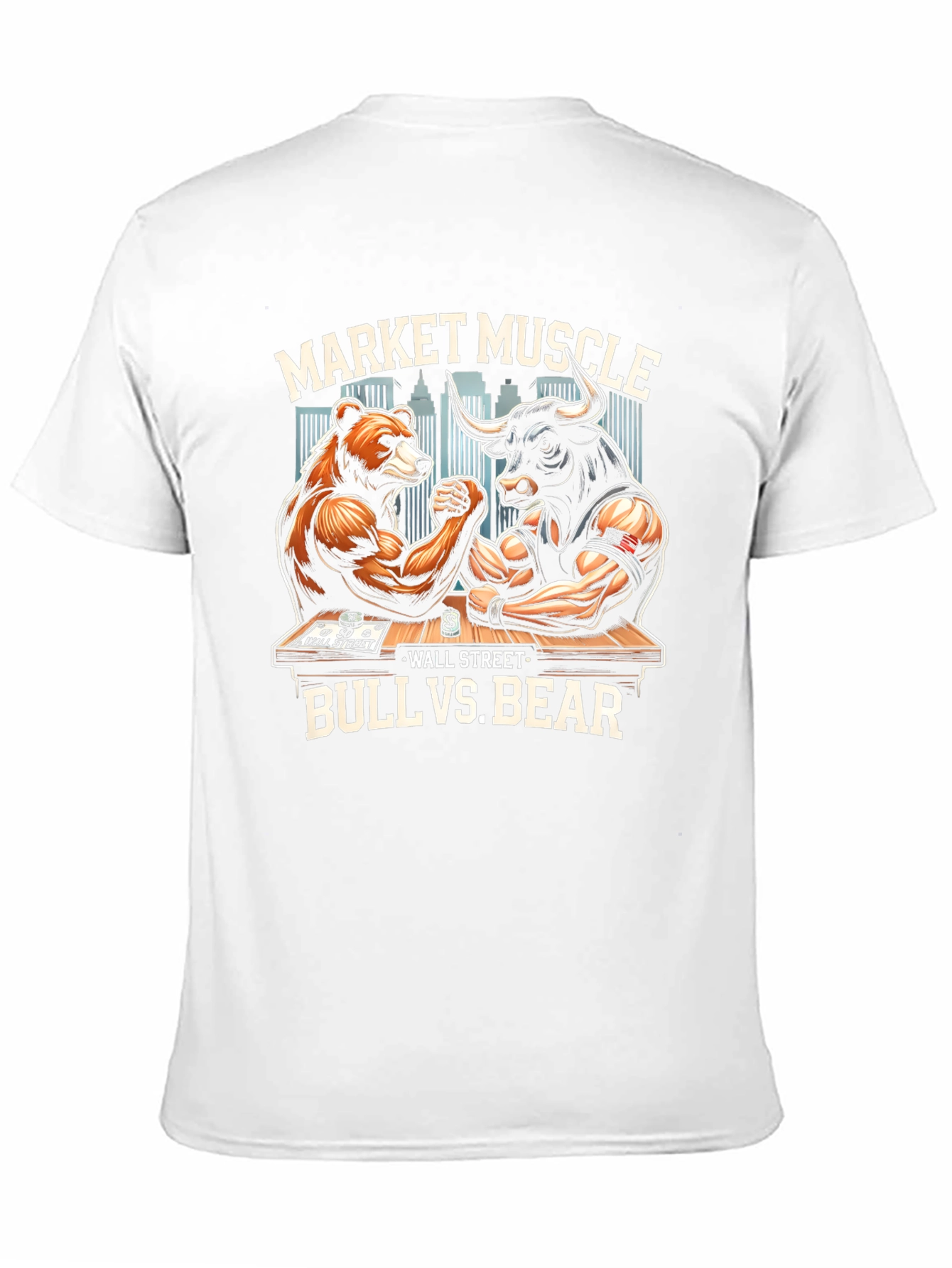 Market Muscle Bull vs Bear Graphic T-Shirt