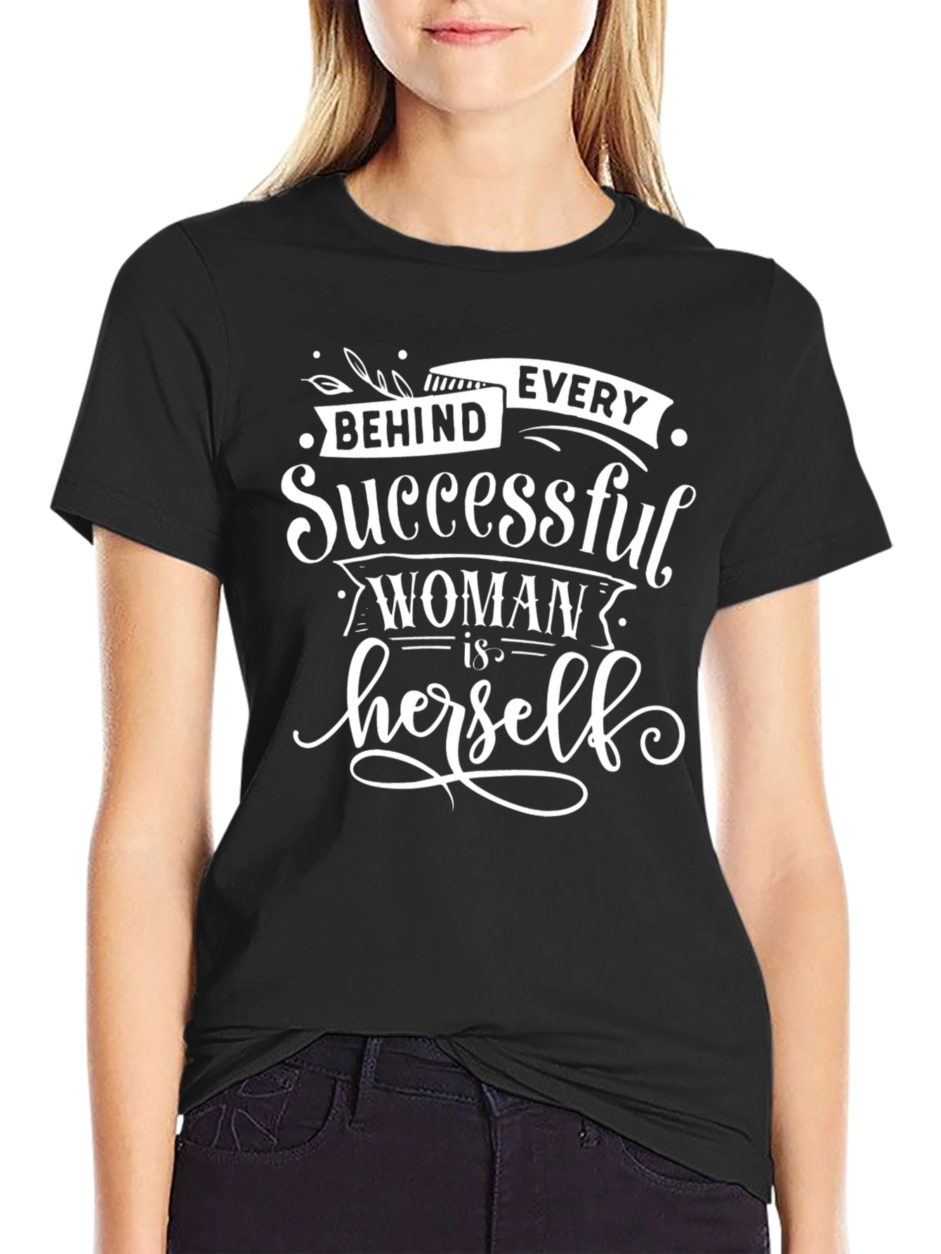 Successful Woman Graphic Tee - Empowering Design