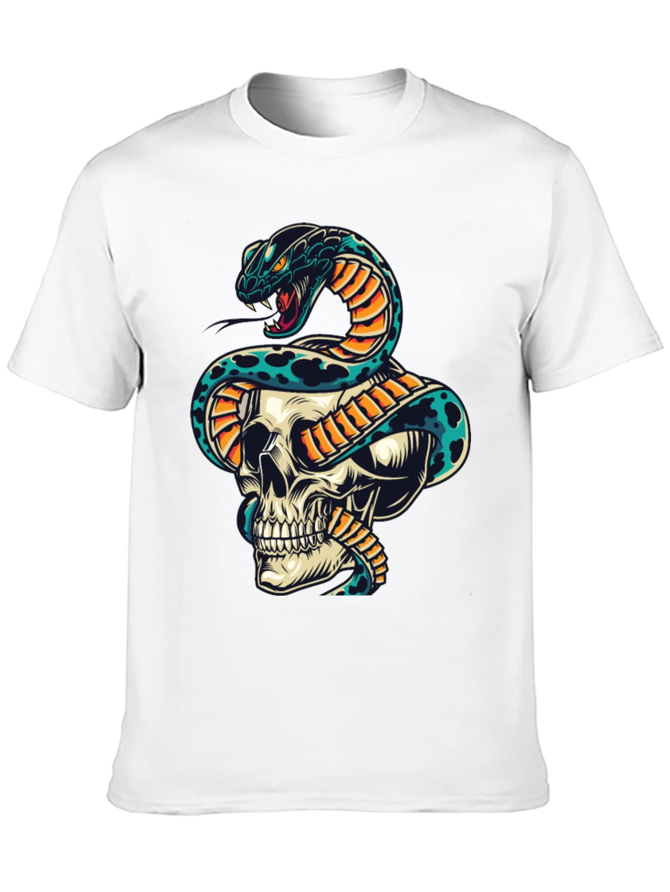 Skull and Snake Graphic T-Shirt