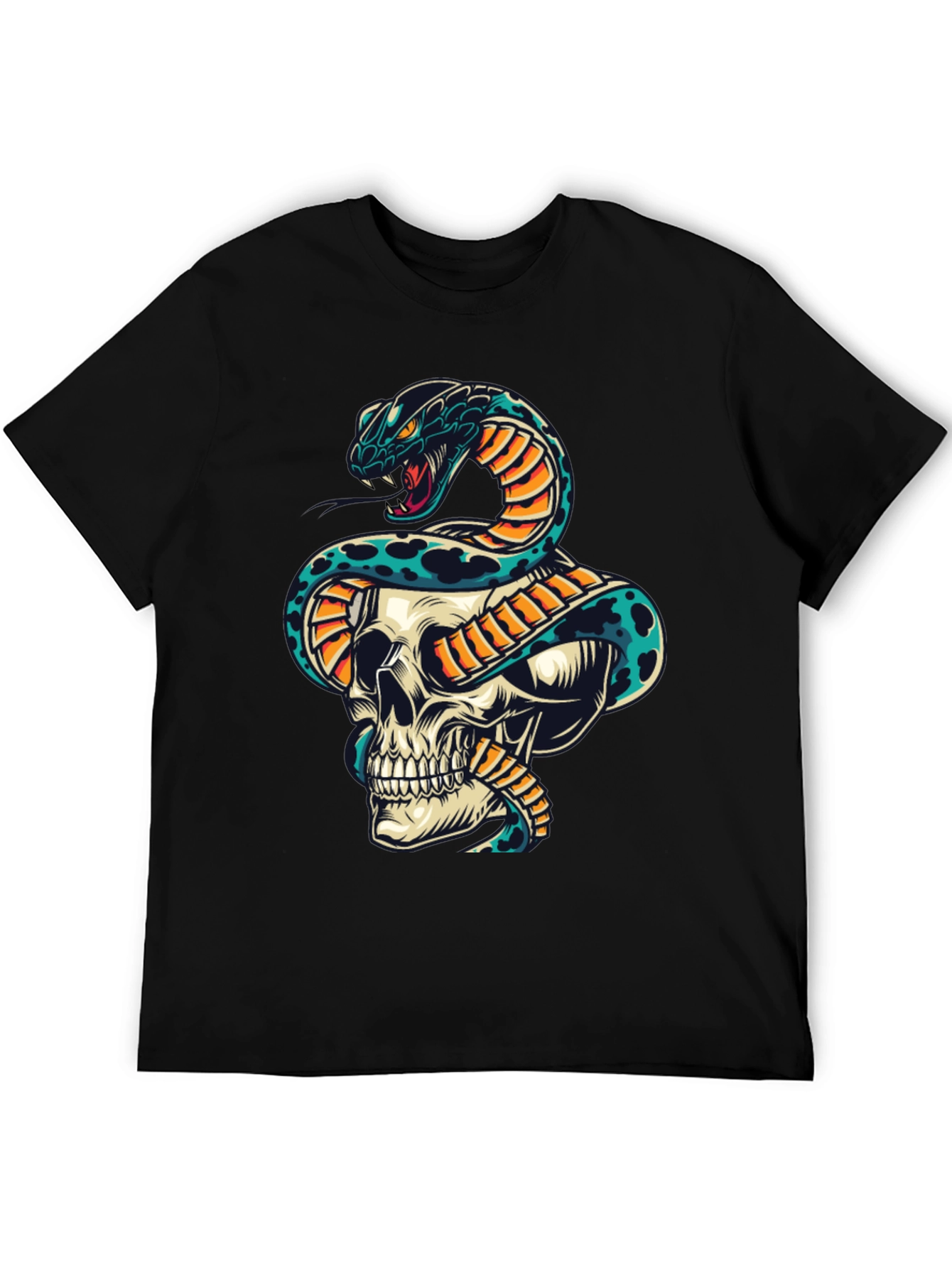 Skull and Snake Graphic T-Shirt