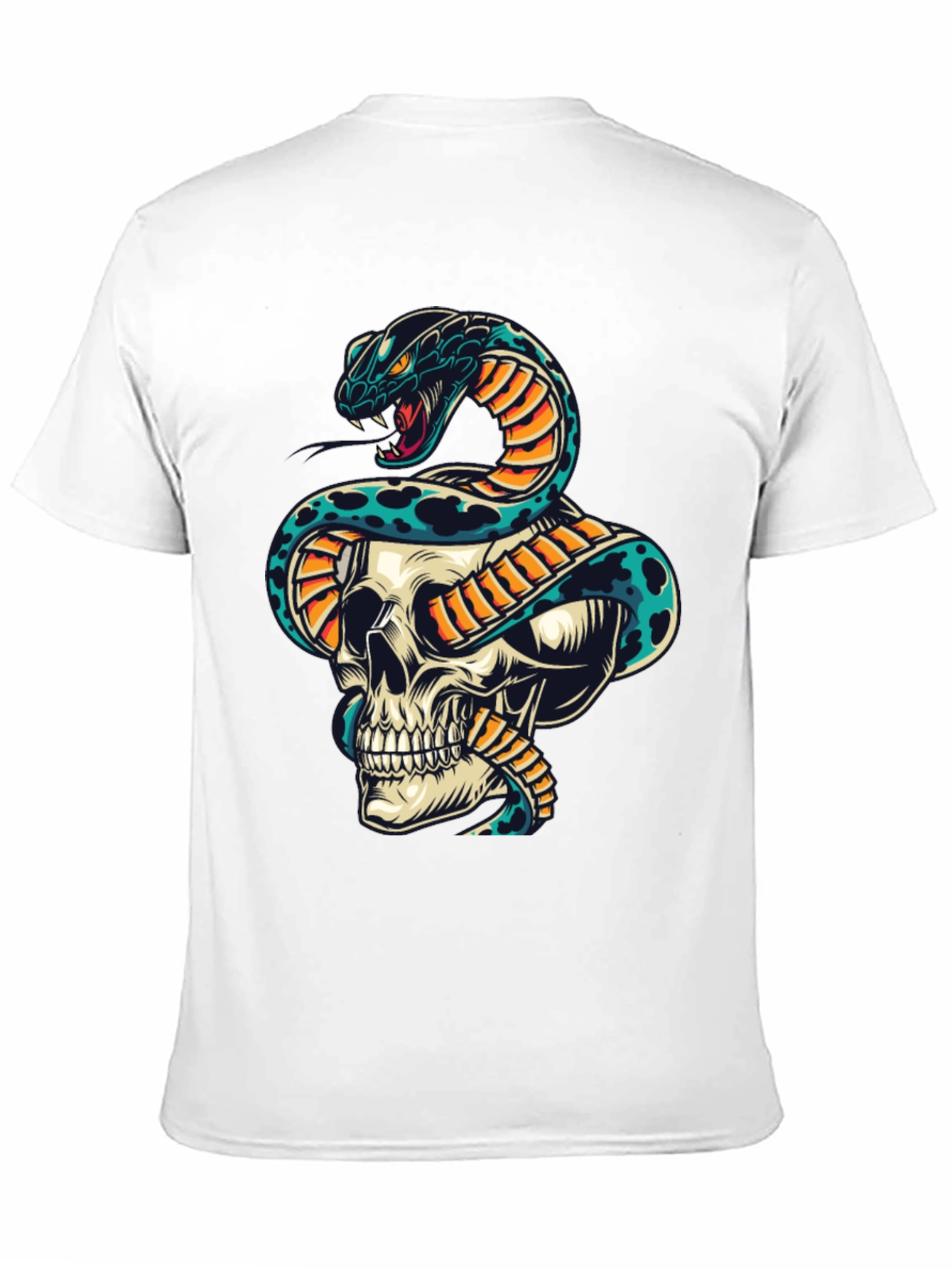 Skull and Snake Graphic T-Shirt