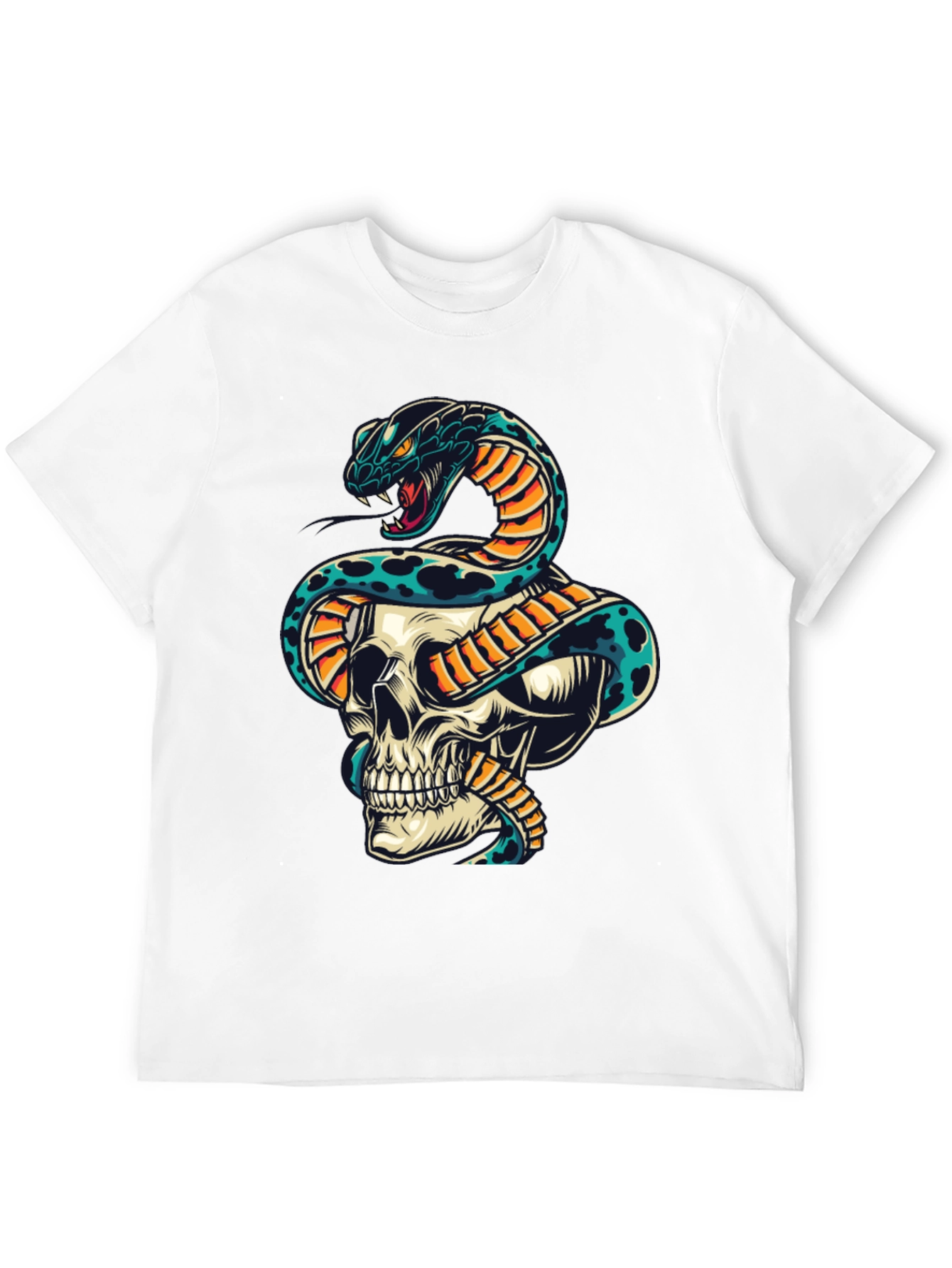 Skull and Snake Graphic T-Shirt