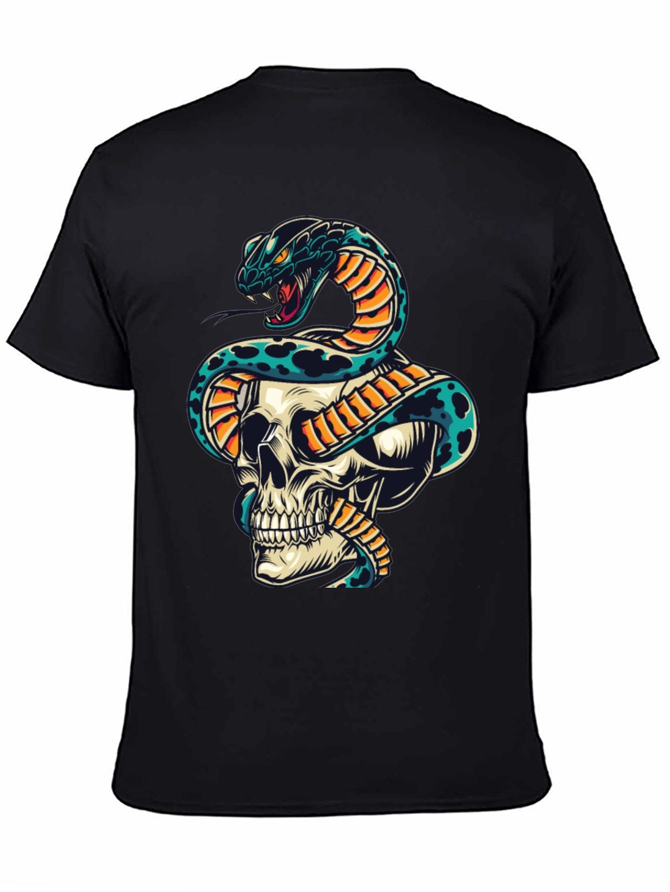 Skull and Snake Graphic T-Shirt