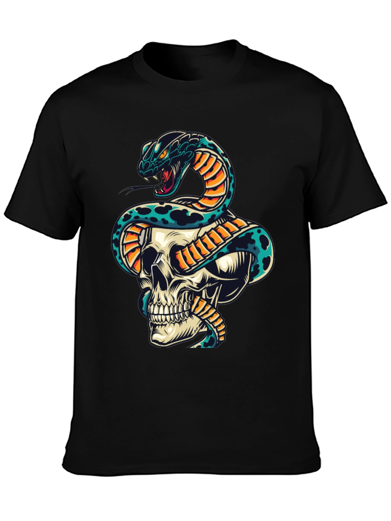 Skull and Snake Graphic T-Shirt