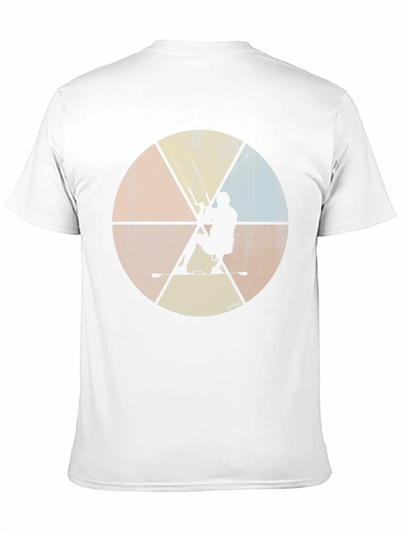 Kitesurfing Silhouette Graphic Tee - Retro Style